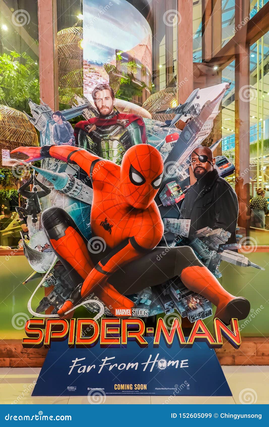 A Beautiful Standee of a Movie Called Spider-Man: Far from Home ...