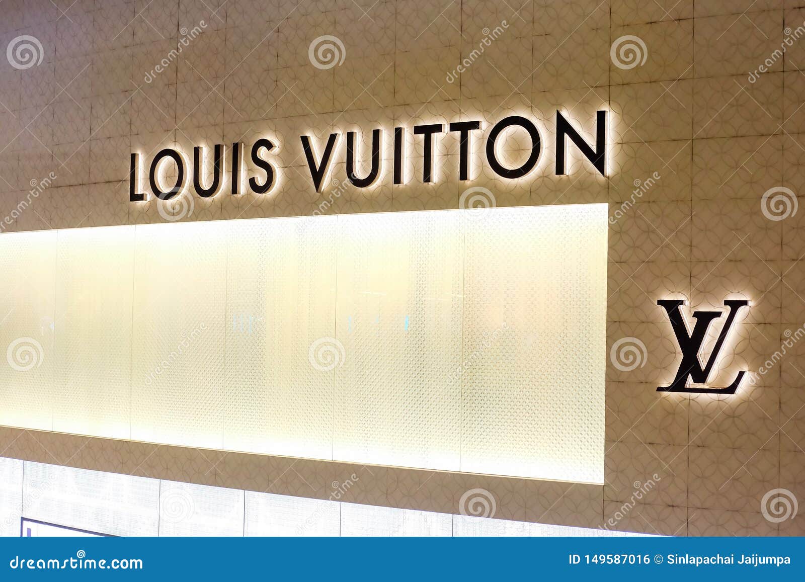 Bangkok, Thailand - June 02 2019: LOUIS VUITTION or LV Logo on