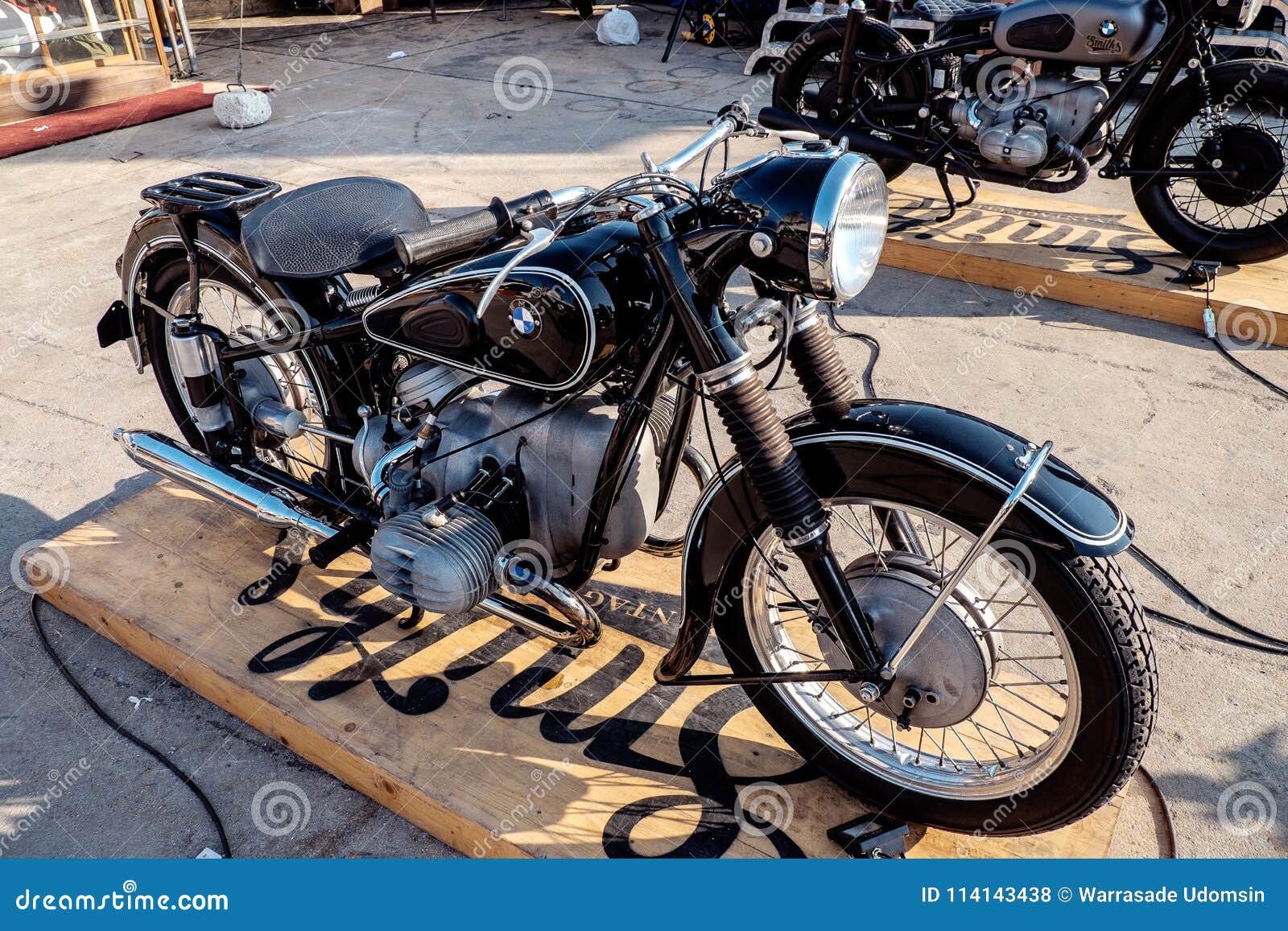 BANGKOK, THAILAND, - MARCH 3 2018: a BMW Motorcycle Was Shown in Rag