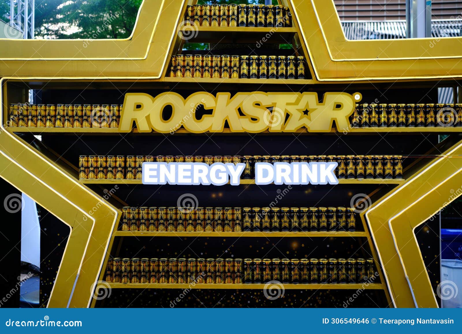 Rockstar Energy Drink Sign and Display. Rockstar is an Energy Drink