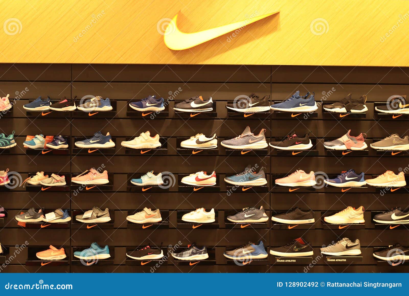 Bangkok Thailand-Sep2018: Nike Shoes Shelf , Sport Shopping Store . Editorial Photography - Image of equipment, 128902492