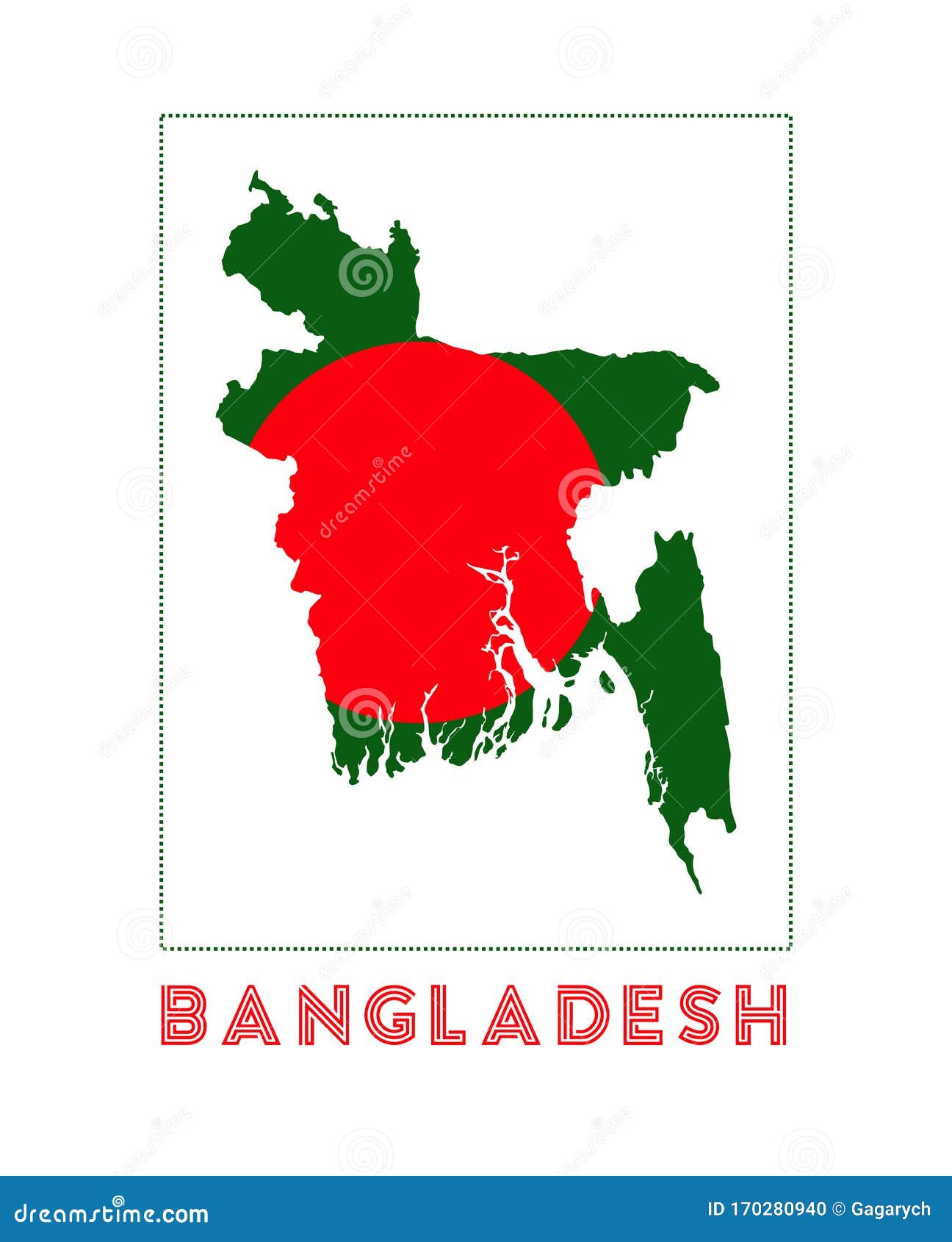 Bangladesh Logo. Grunge Sunburst Poster With Map. Vector Illustration ...