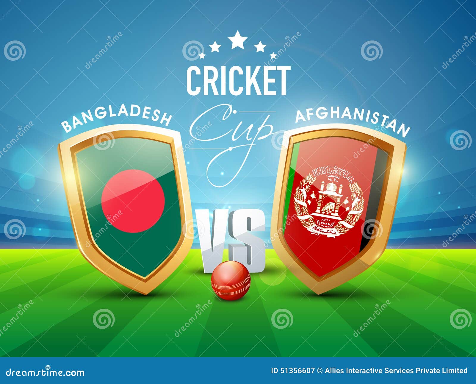 Bangladesh Vs Afghanistan Cricket Match Concept