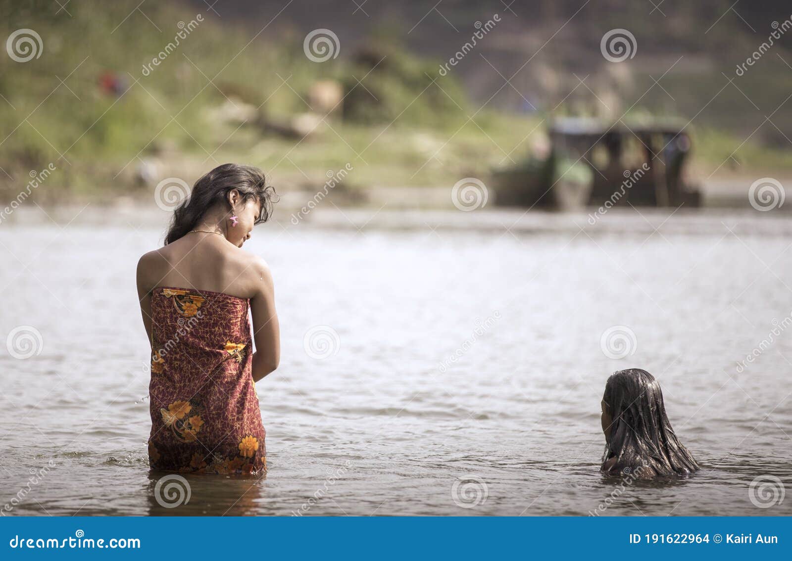 Bangali girl bathing