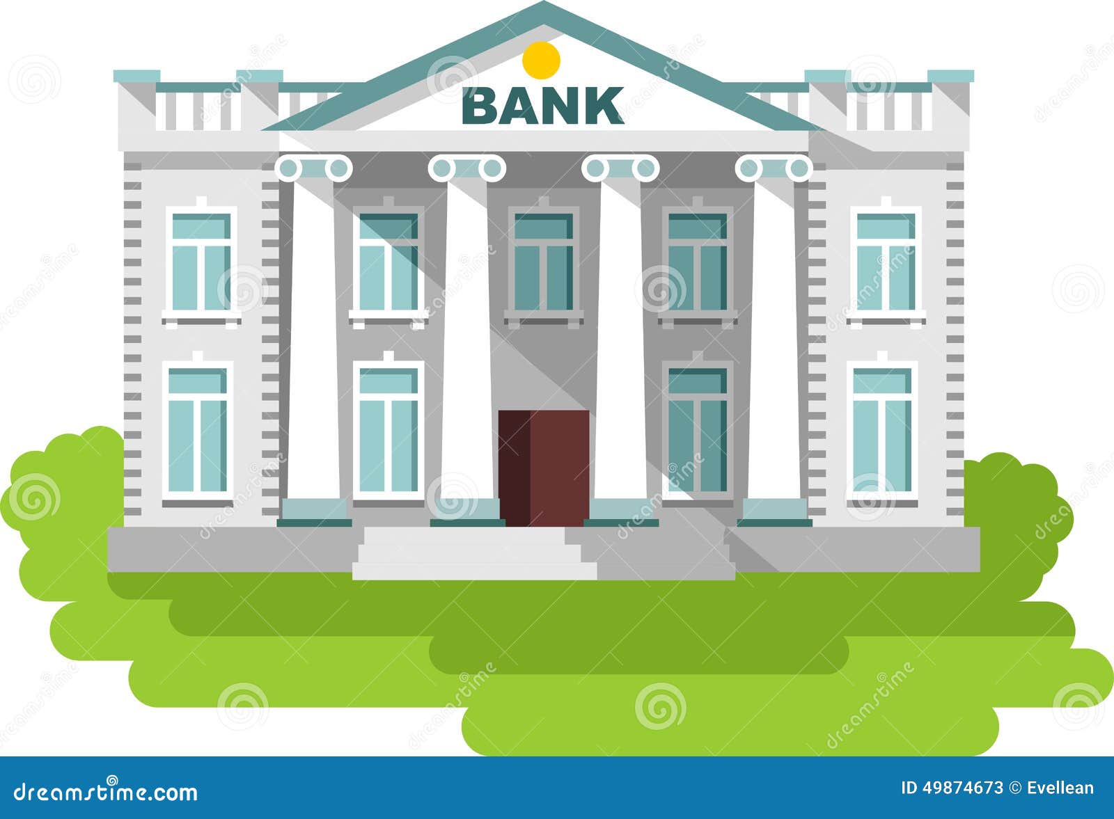 bank building in flat style
