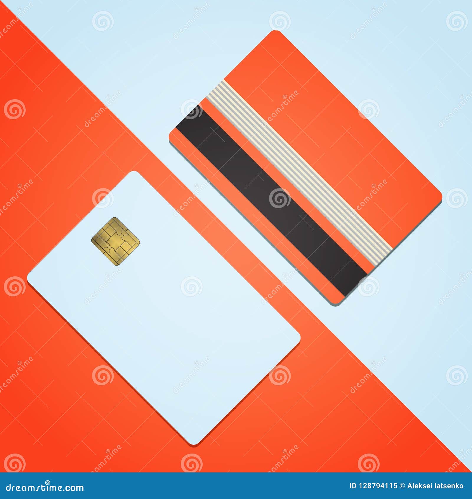 Download Bank Credit Card Mockup Blank Template Icon Design Stock Vector Illustration Of Banking Background 128794115