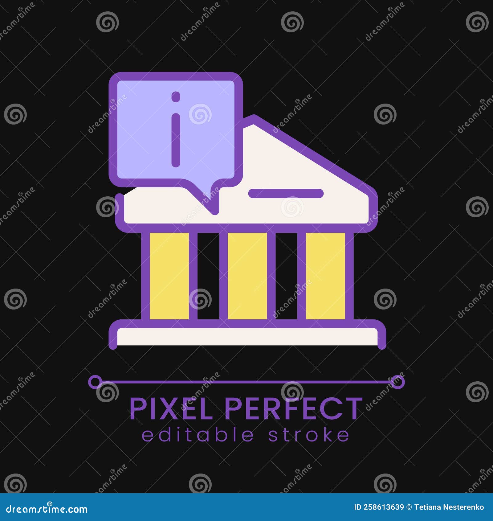 bank information pixel perfect rgb color icon for dark theme
