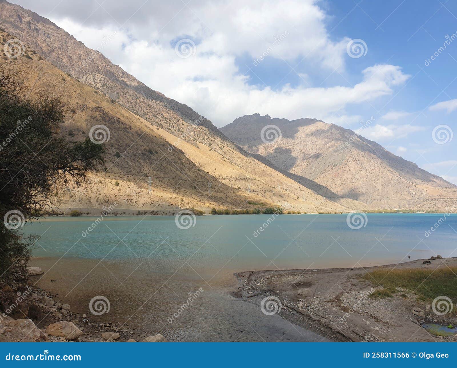mountain lake iskanderkul tajikistan
