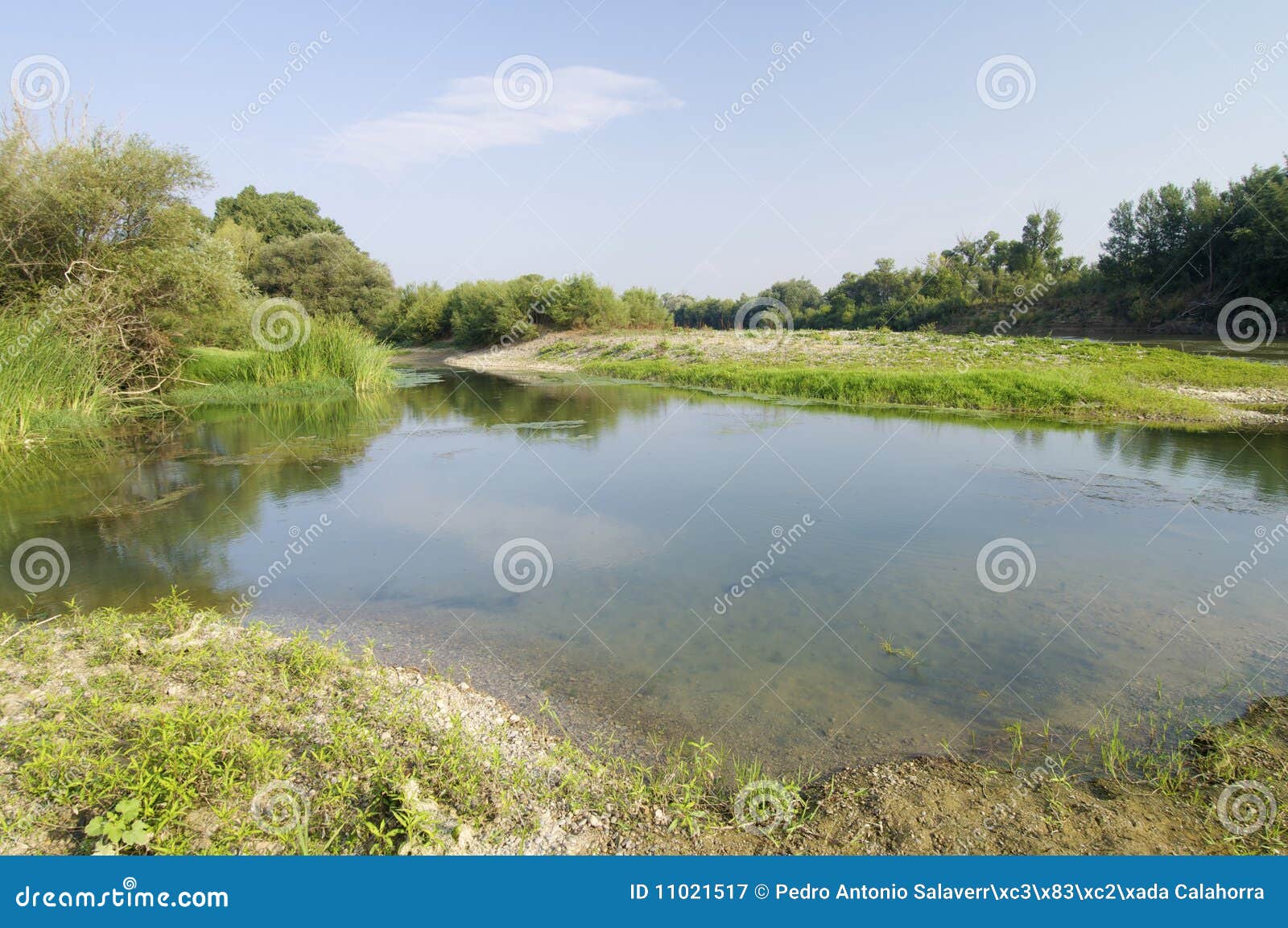 Bank of the river Ebro stock image. Image of contrast 11021517
