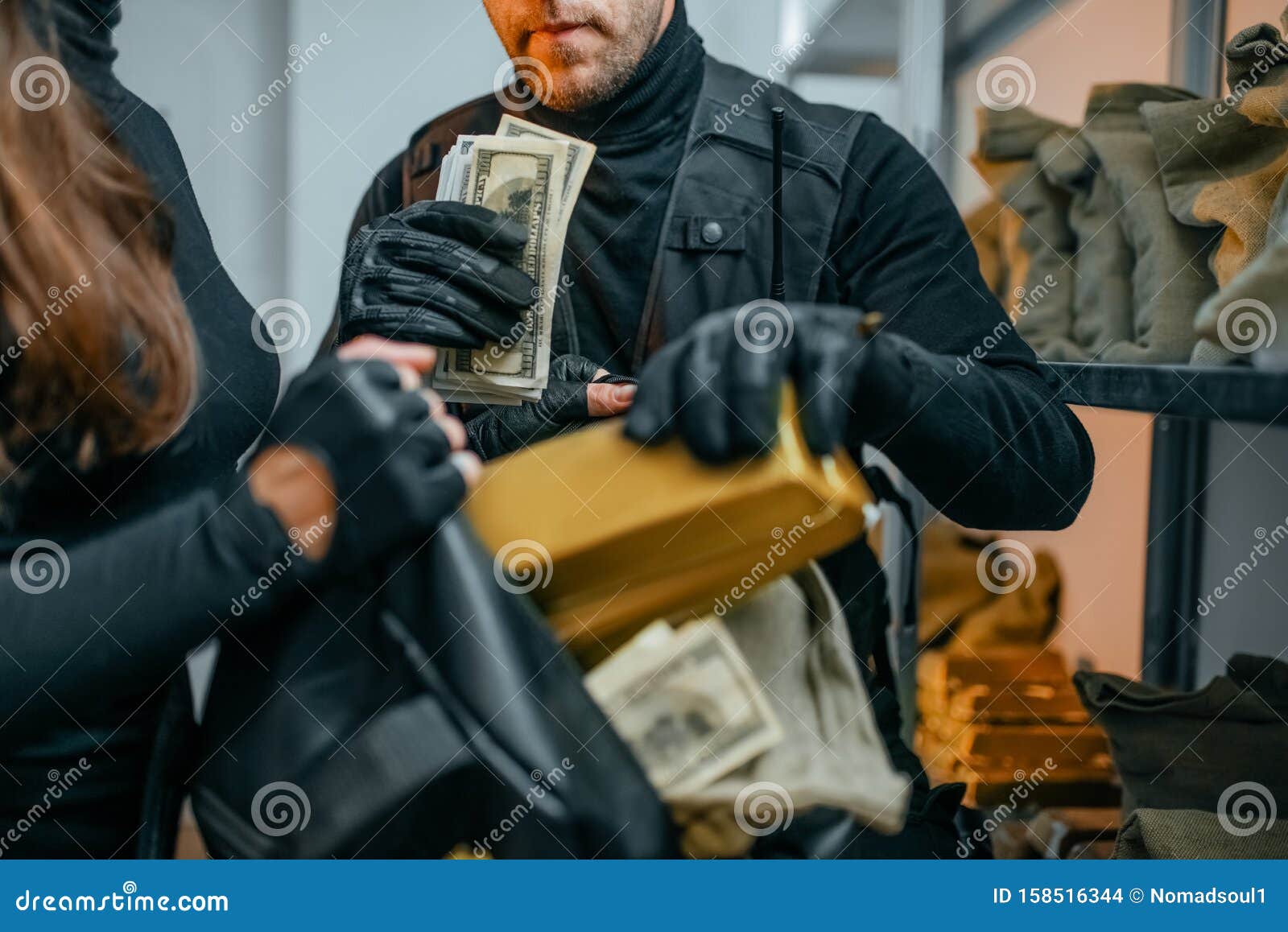 Bank Robbery of the Century, Robbers Hacked Vault Stock Photo Image