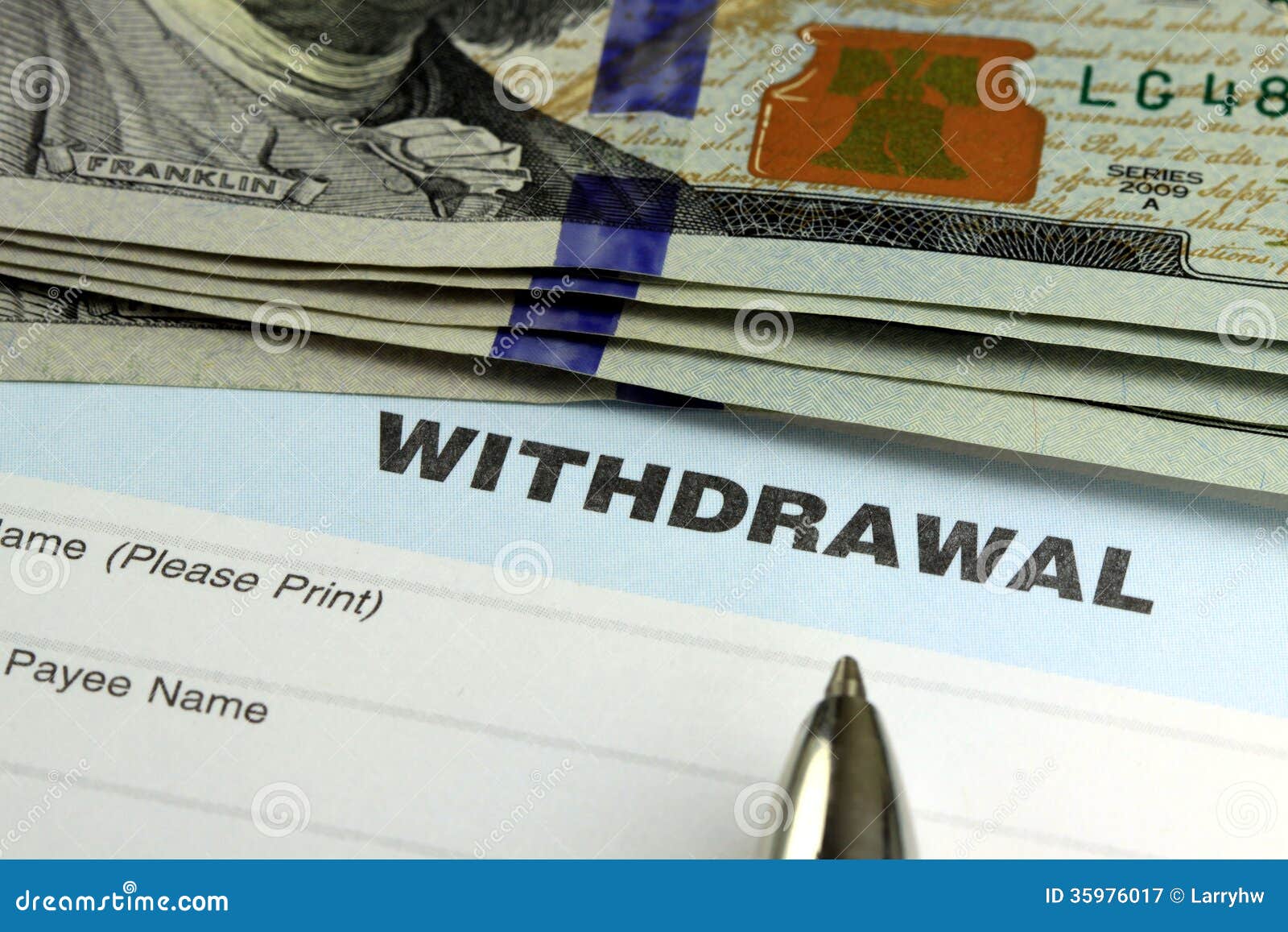 what is bank withdrawal slip