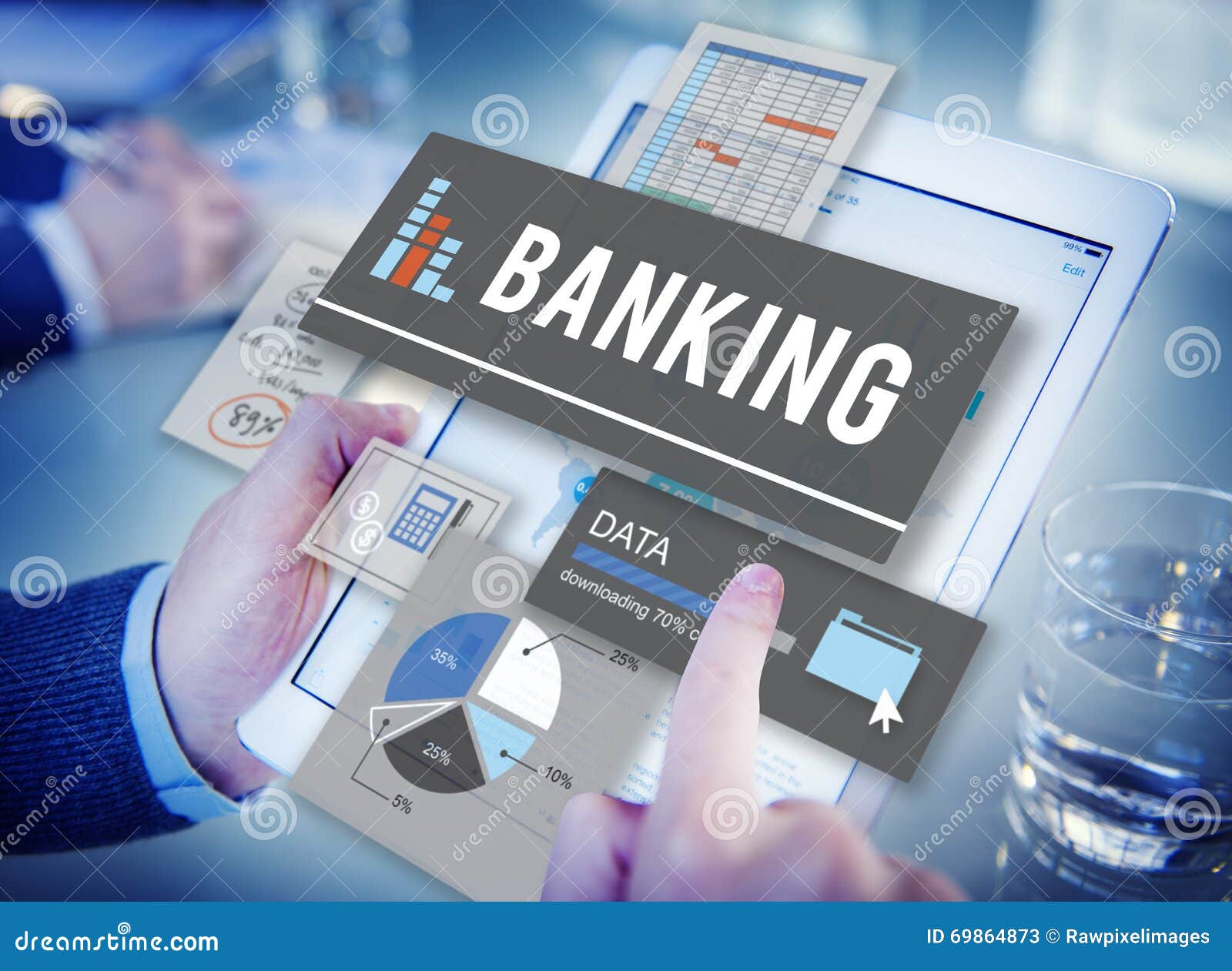 banking finance savings management concept