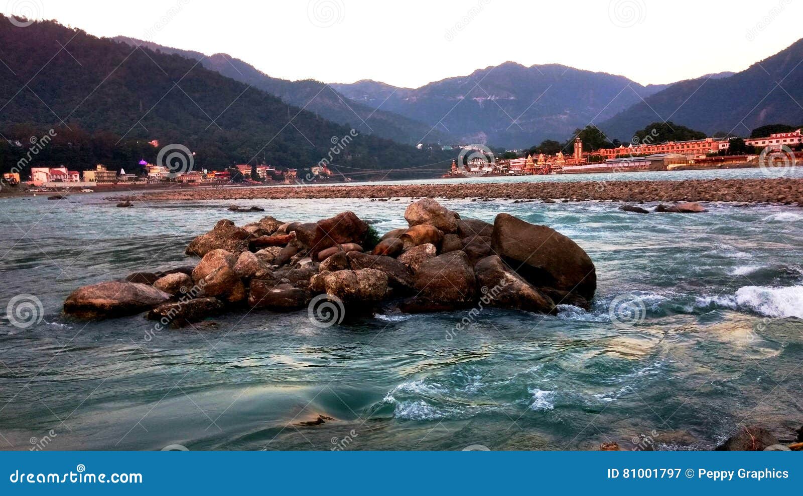 banks of river ganga in rishikesh