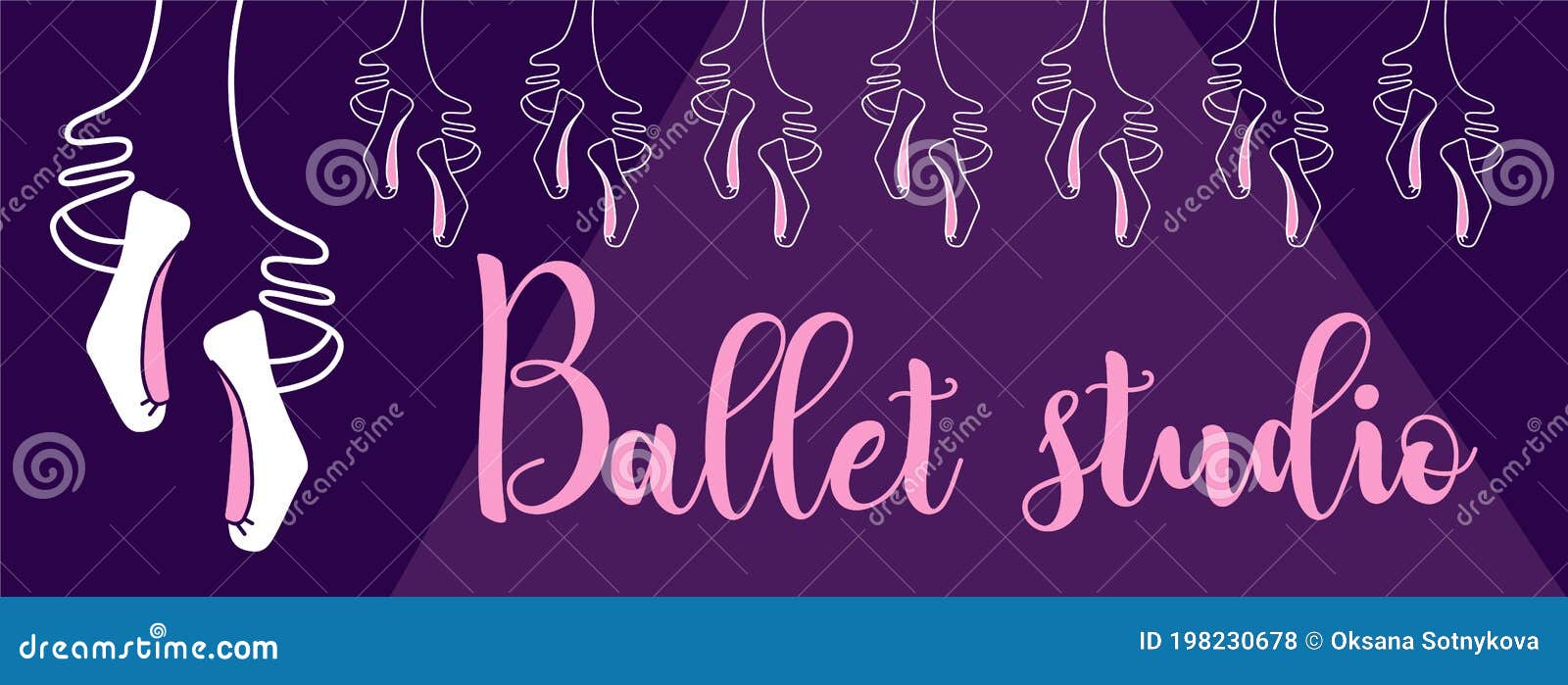 Banner Azul De Portada De Facebook Para Estudio De Ballet. Ilustración del  Vector - Ilustración de piernas, deslizadores: 198230678