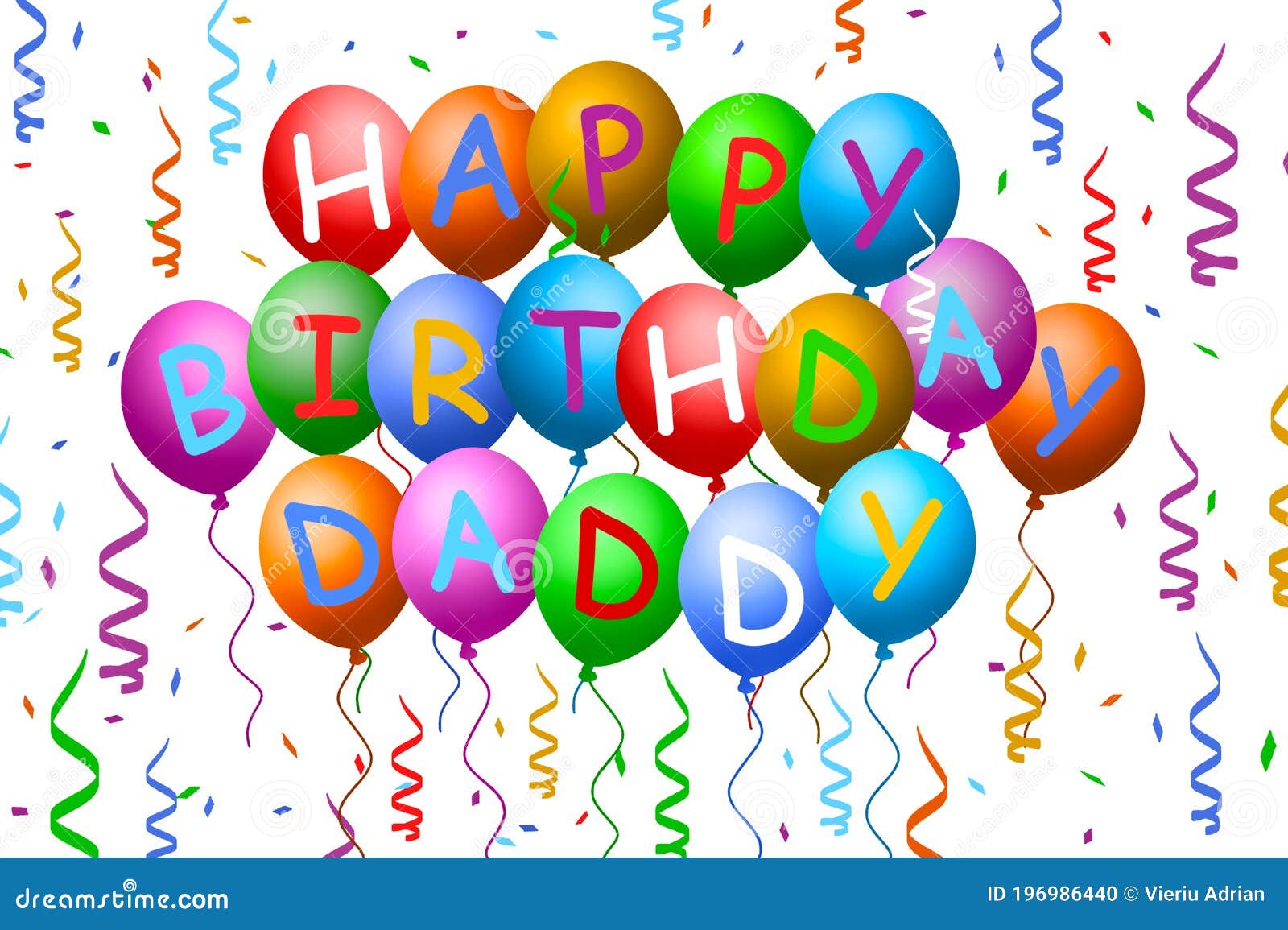 Banner buon Compleanno Papà Illustrazione di Stock