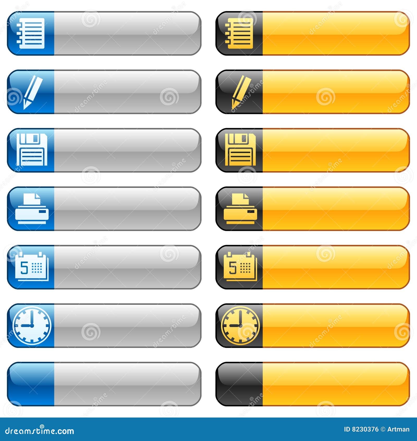 banner buttons with web icons 5