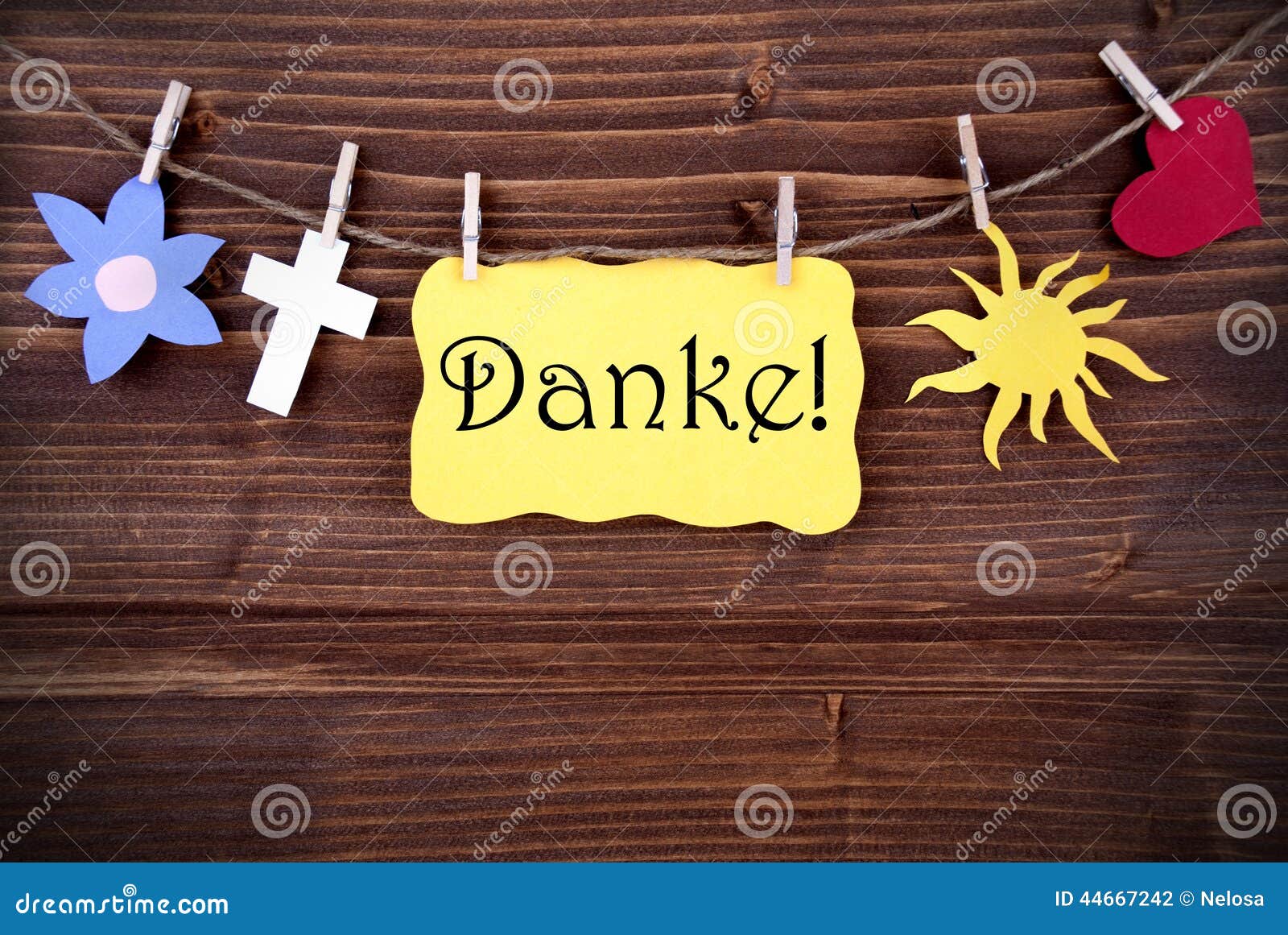 banner with danke and different s on a line