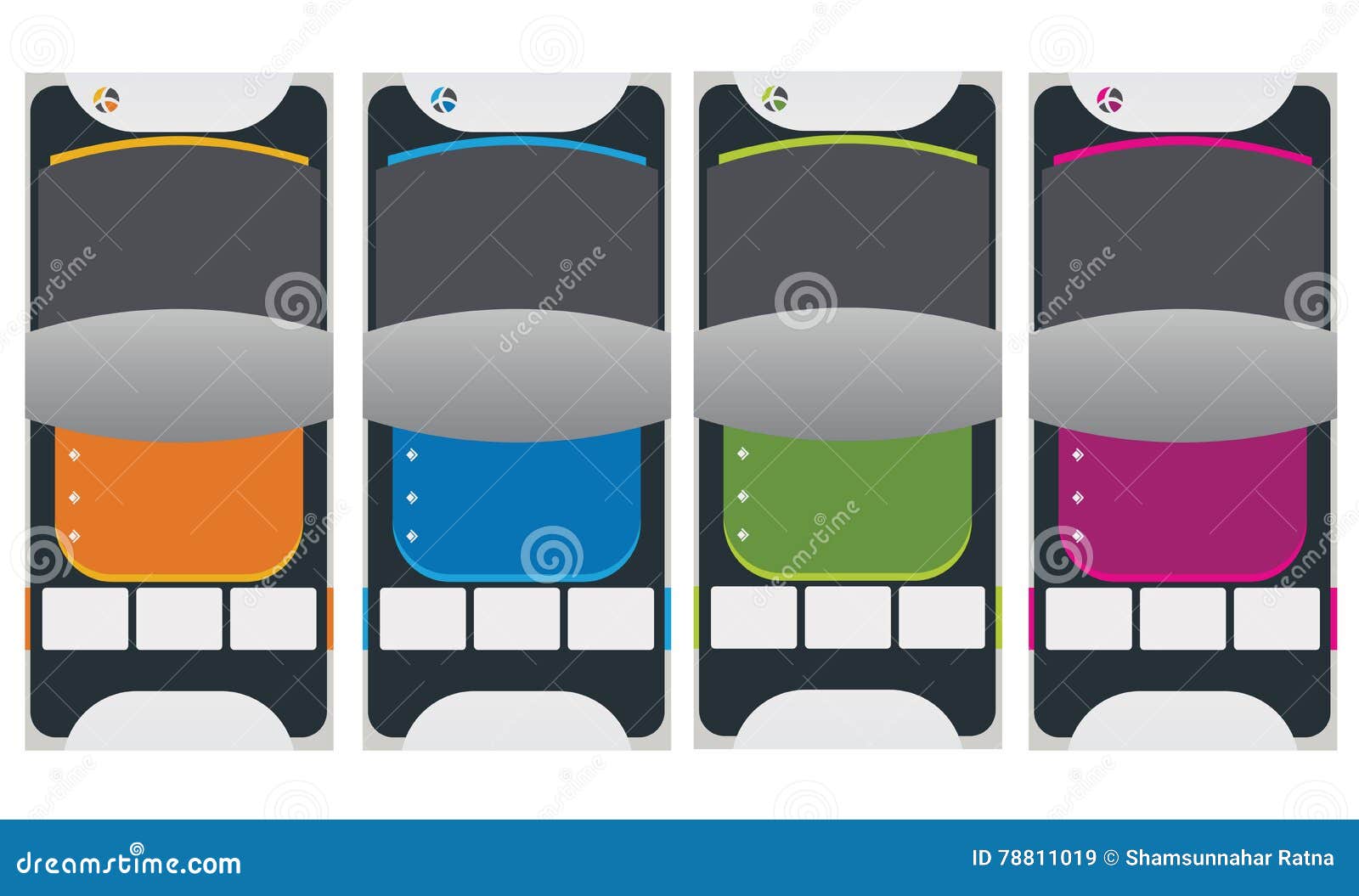 banner  template four different color .