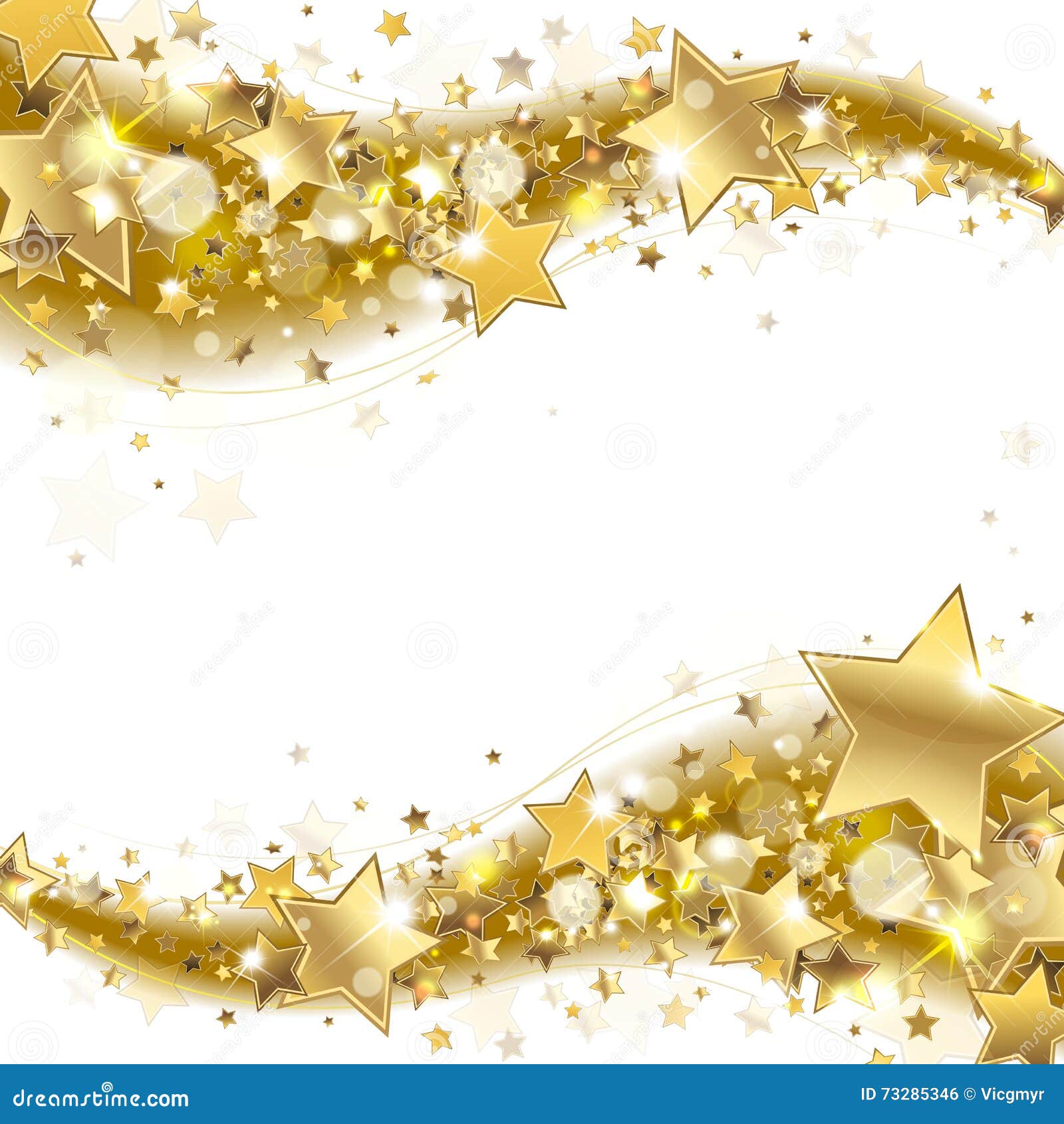 Gold Stars White Background