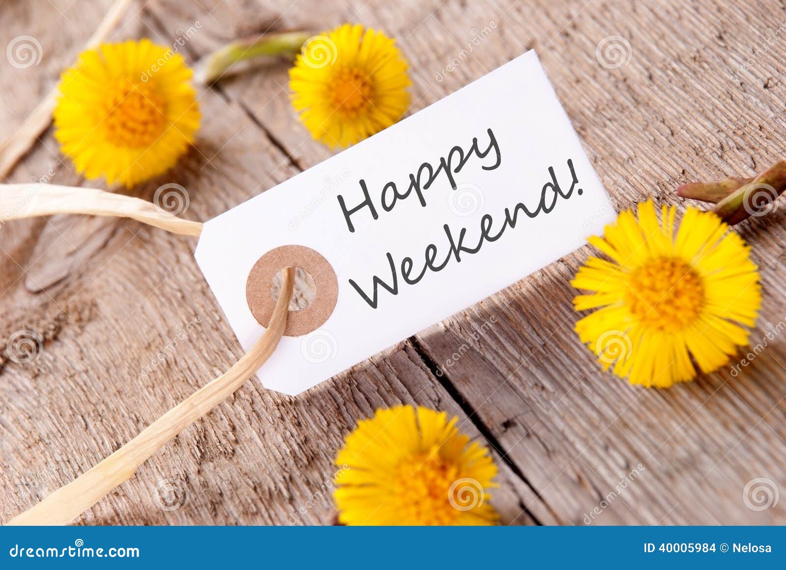 Banner With Happy Weekend Stock Photo - Image: 40005984