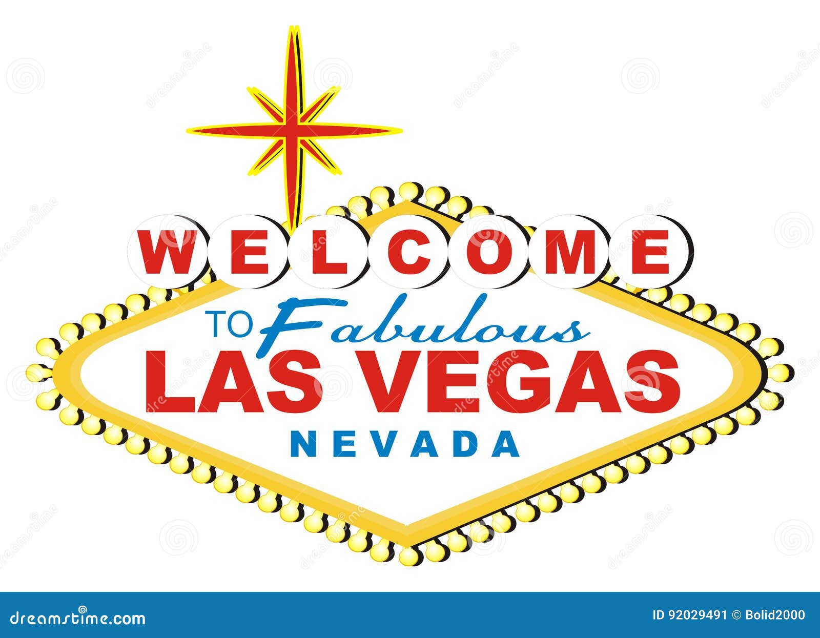 Banner of Las Vegas stock illustration. Illustration of cartoon 92029491