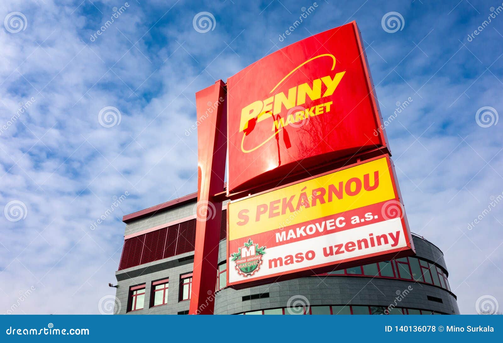 The Banner of Penny Market Grocery Store in Ostrava Editorial Stock ...