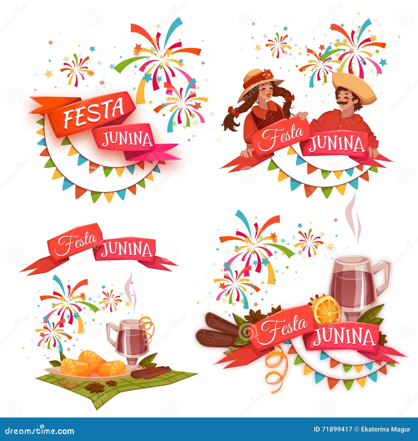 Festa Junina Fundo pronto xadrez Stock Illustration