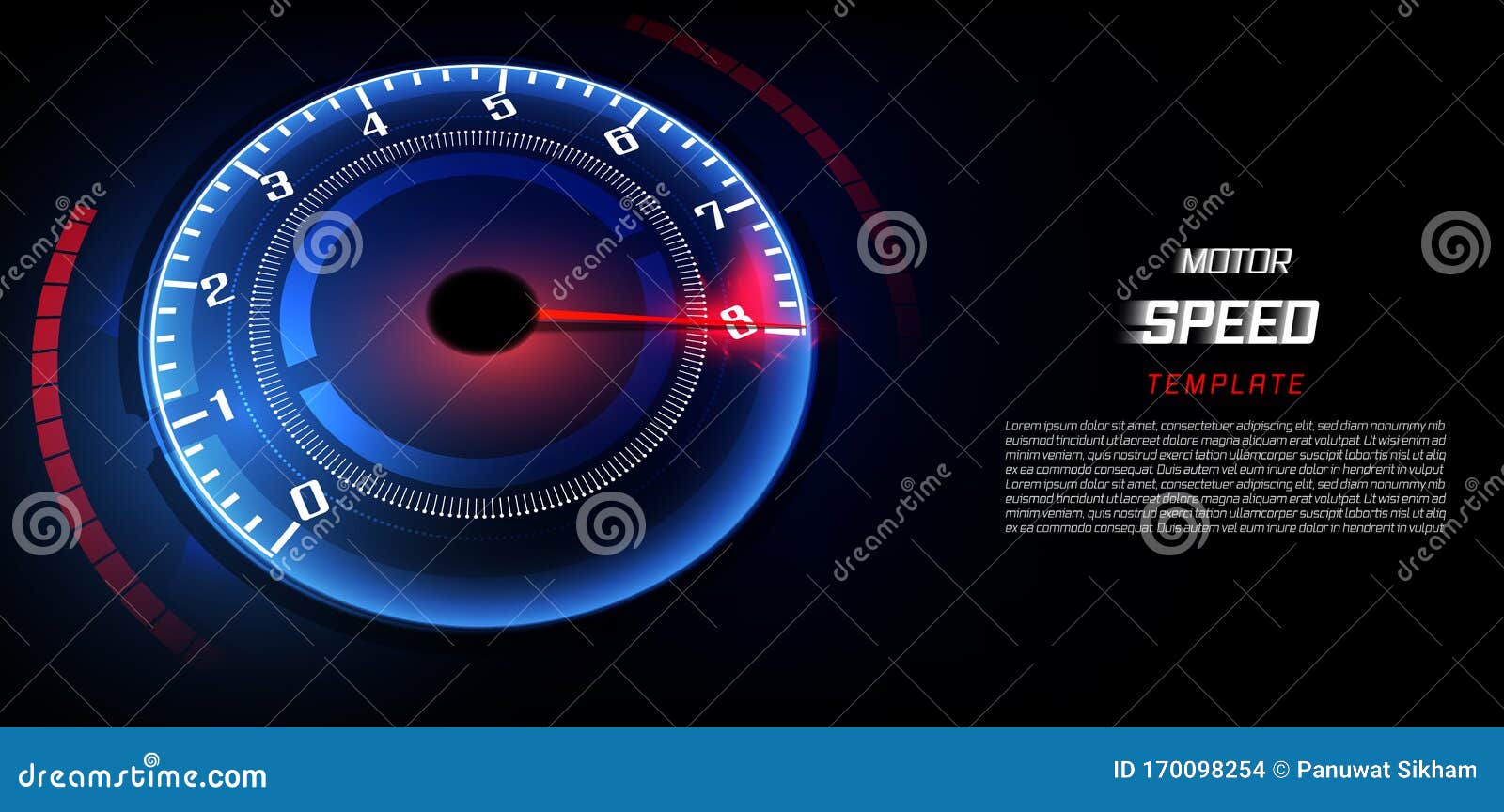 banner speed motion background with fast speedometer car. racing velocity background