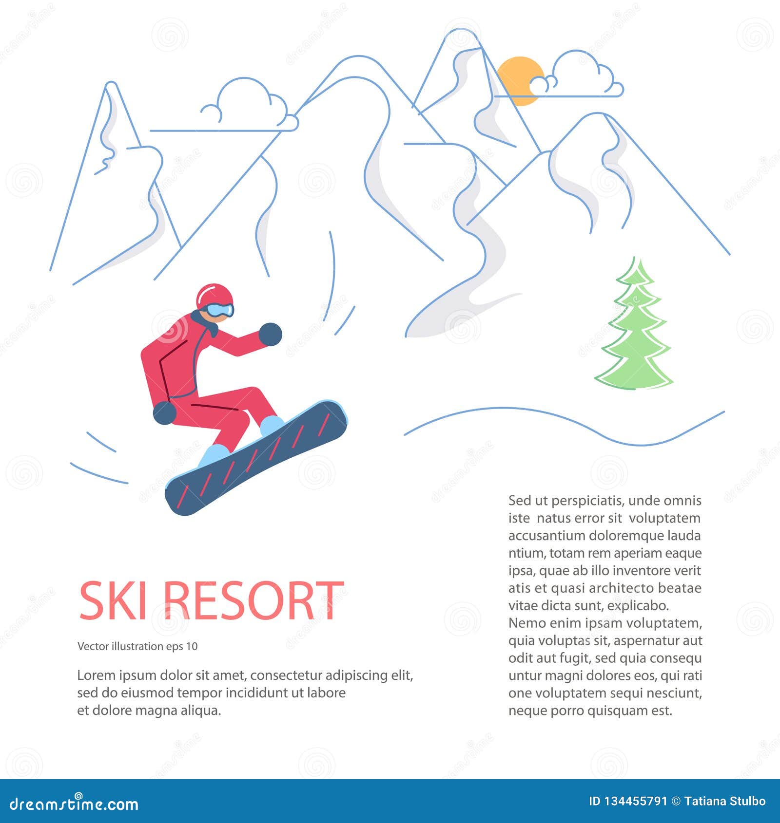  Banner  Template  For Mountain  Ski Resort Stock Vector Illustration of 