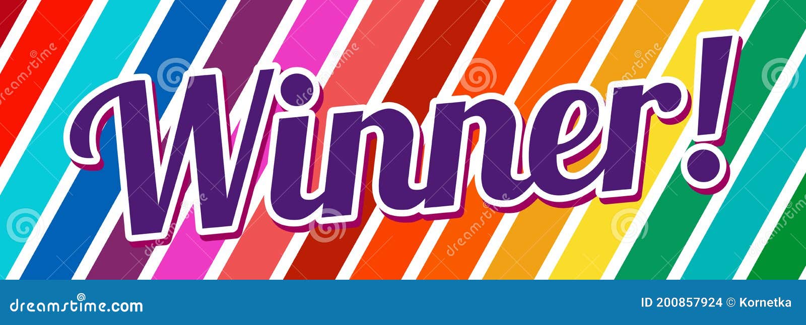 Banner with Text Winner. Bright Design Stock Vector - Illustration of ...