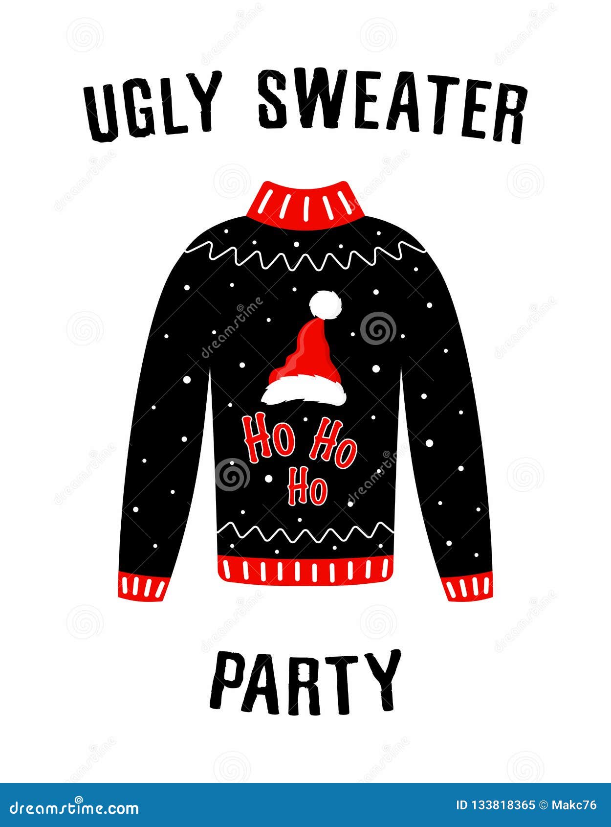 Banner for Ugly Sweater Party Stock Vector - Illustration of green ...