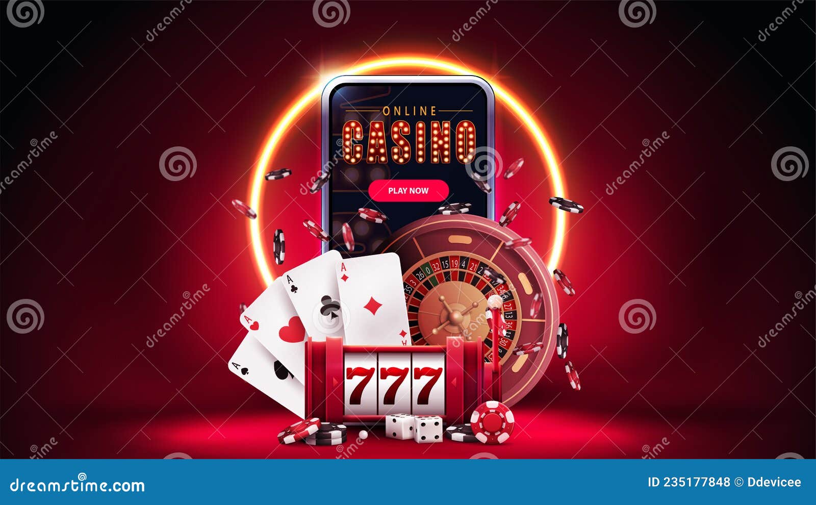 Jogo de casino online com texto dourado e máquina de roleta