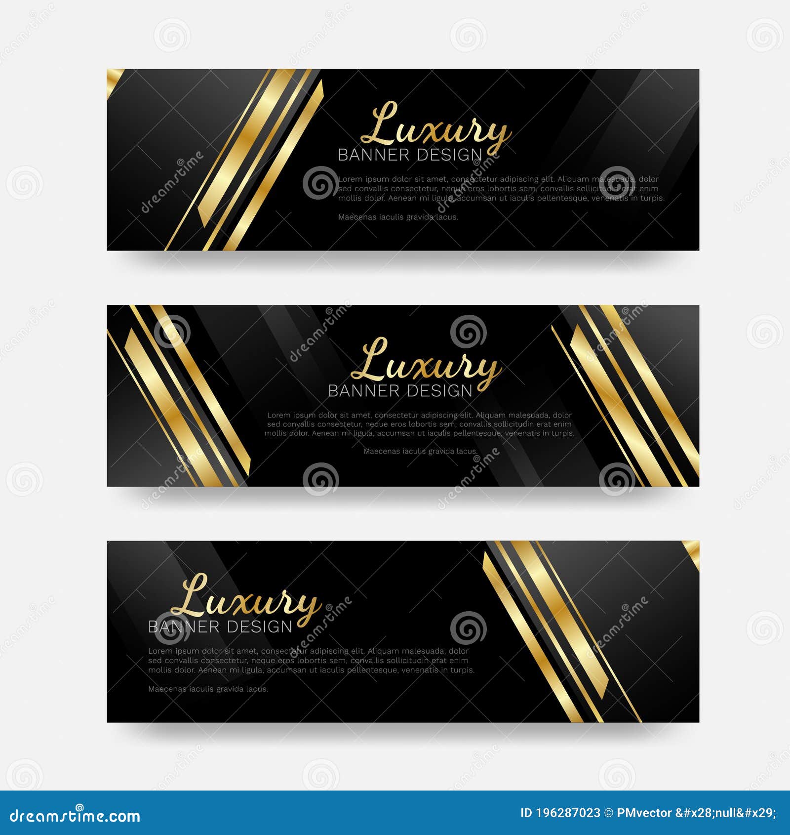 Banner Web Advertising Gold Luxury Design Abstract Collection With