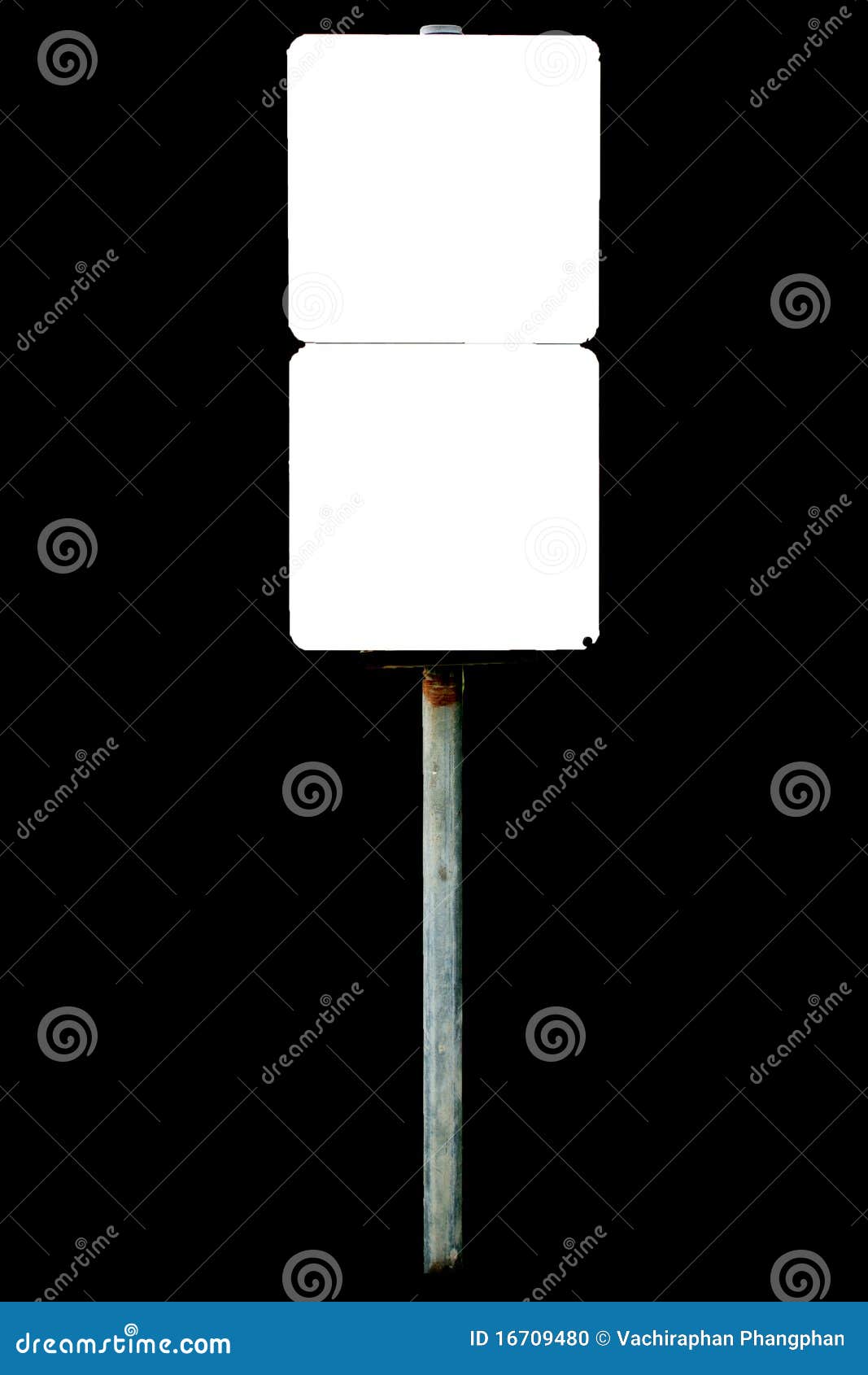 Banner On A White Background Isolated On Black Stock Photo - Image of