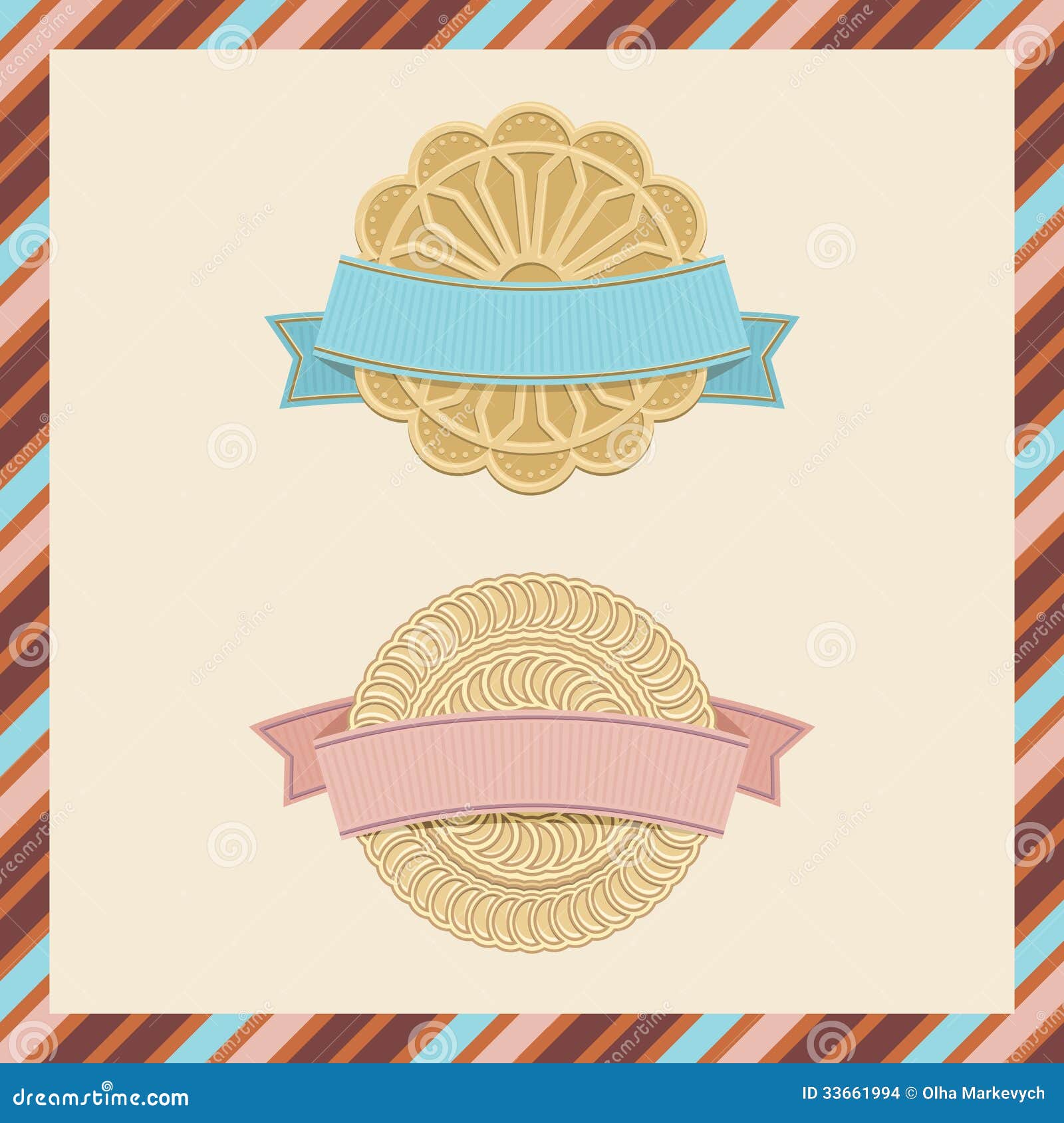 BannerCookies stock vector. Illustration of icons, banner 33661994