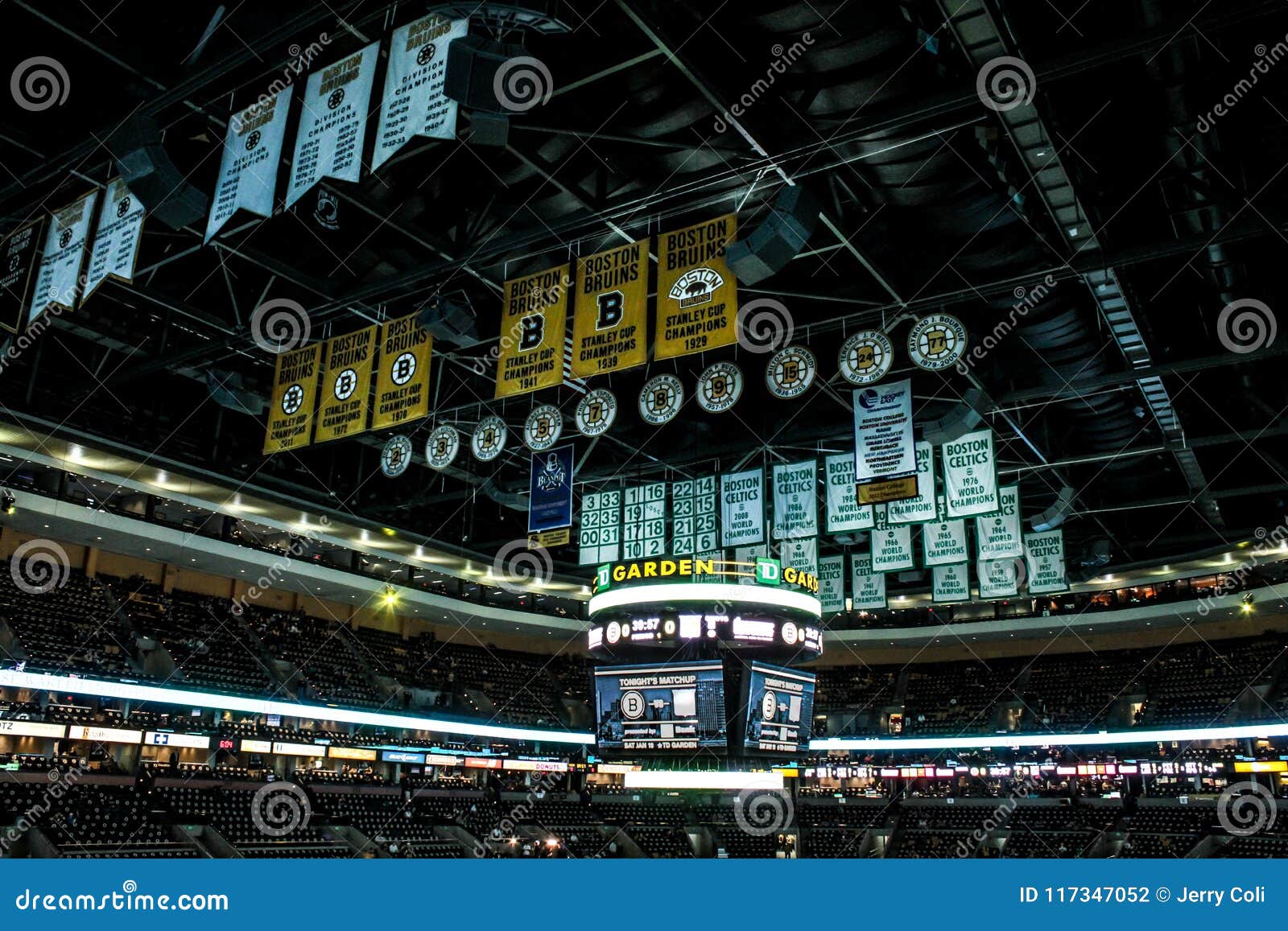 Banners On The Rafters At Td Garden Boston Editorial Photography Image Of Numbers High 117347052