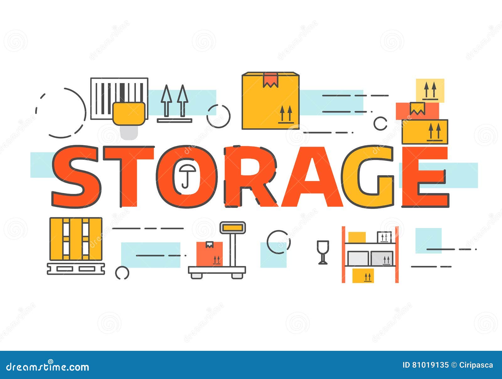 Banners for Storage and Delivery Stock Vector - Illustration of banner,  technology: 81019135, image size:1600x1210