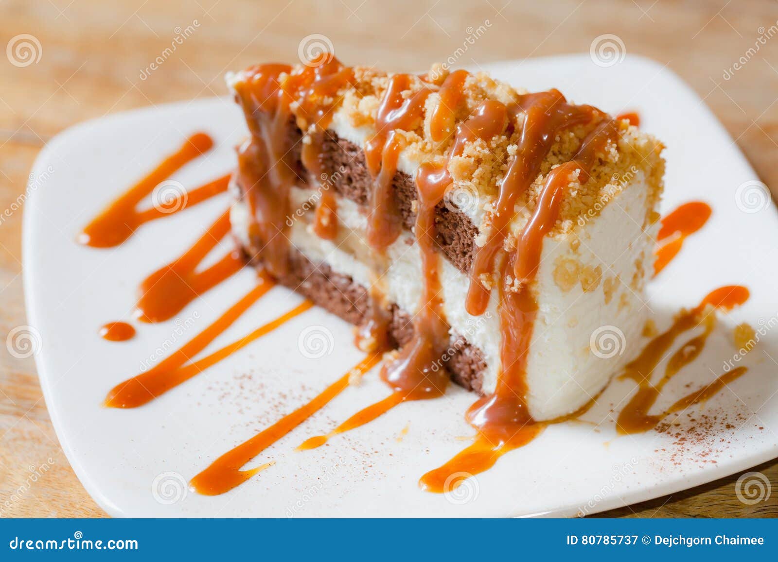 Banoffee Pie with Caramel Sauce Stock Image Image of food, delicious