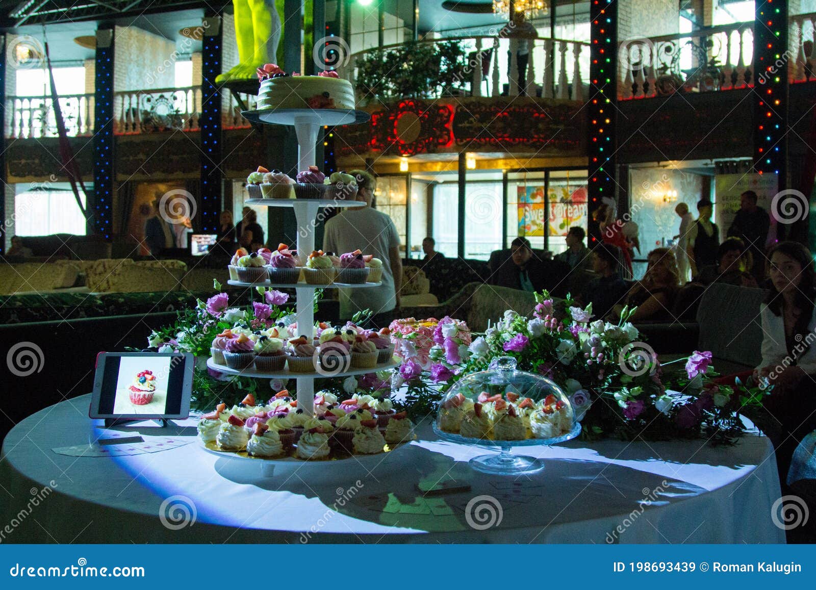 Banquet. Festive Table with Lots of Desserts Stock Image Image of