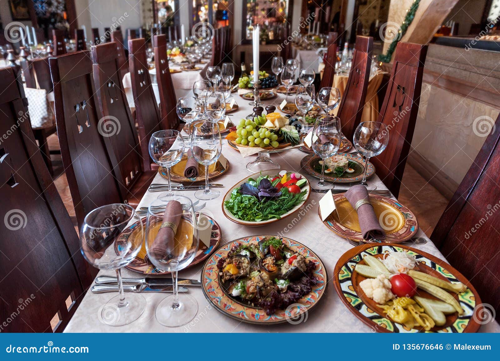 Banquet Table With Food Stock Photo Image Of Knife 135676646 banquet-table-with-food-stock-photo-image-of-knife-135676646