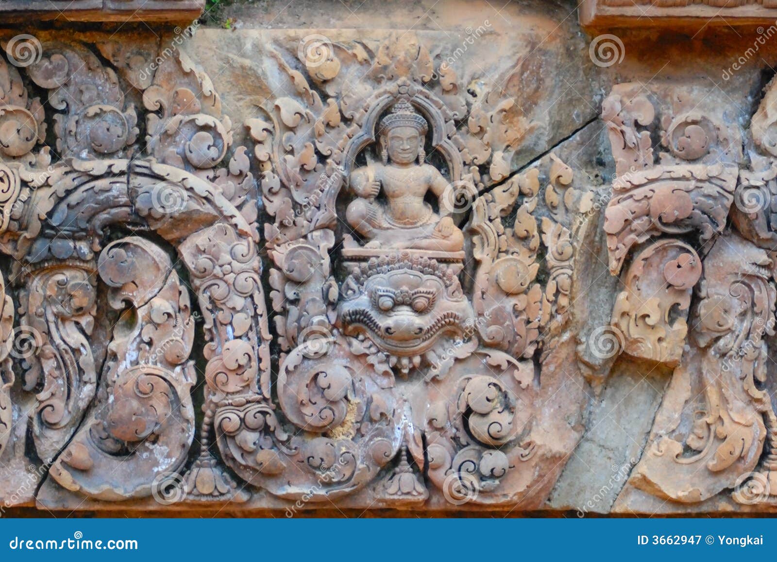 Scultura in Banteay Srei, Angkor, Cambogia