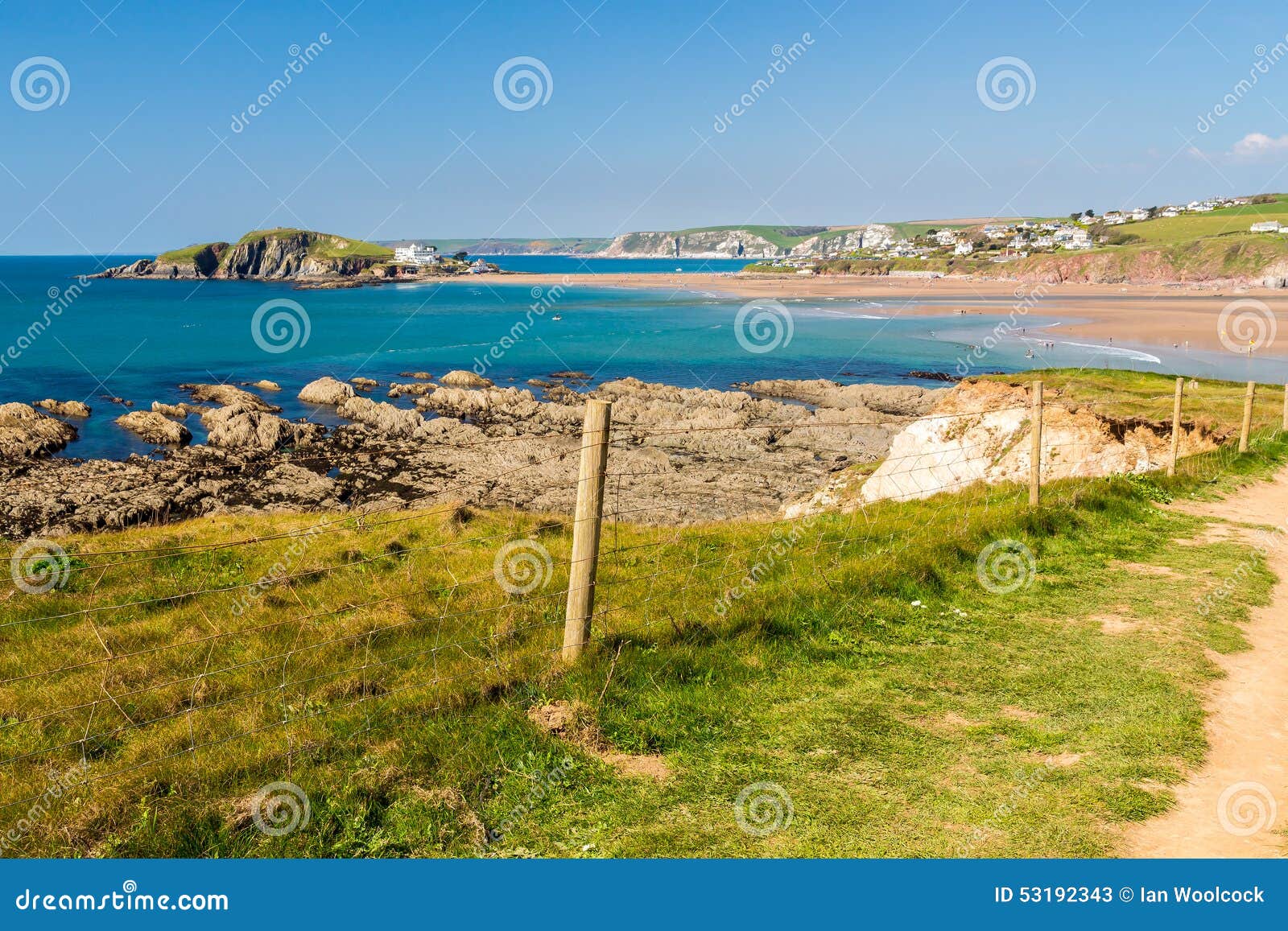 Bantham Beach Devon stock image. Image of burgh, amazing 53192343