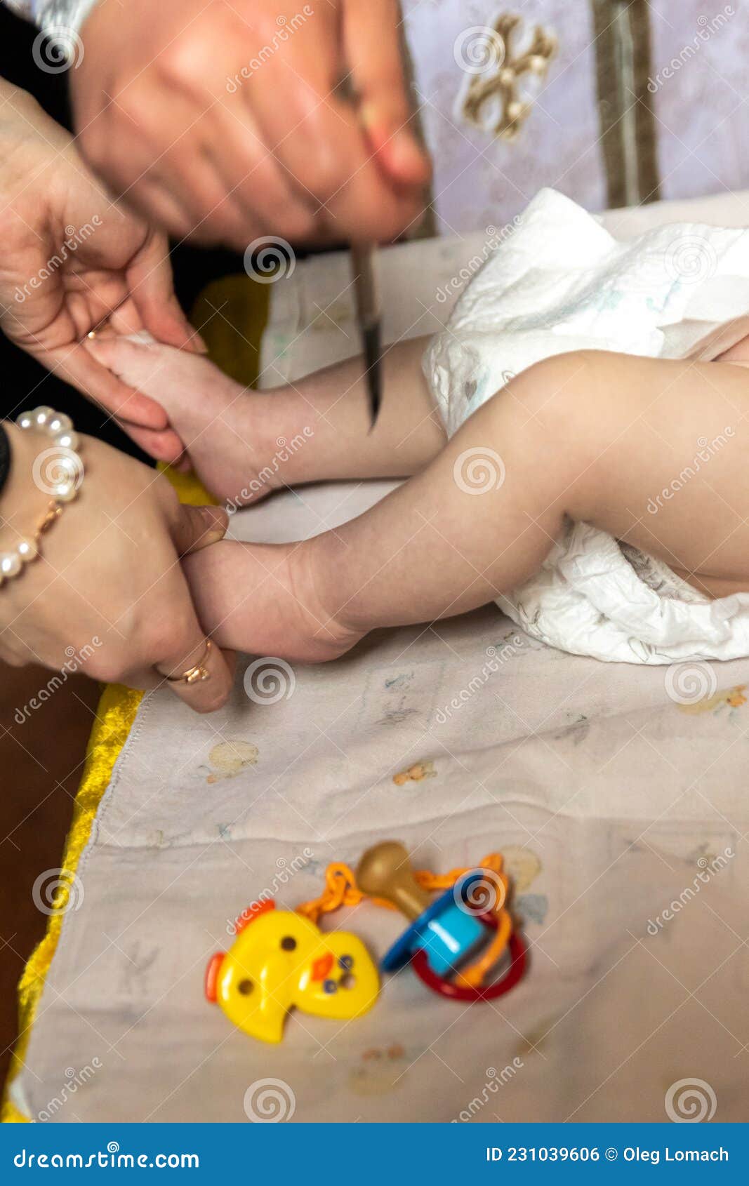 baptism anointing baby. church rite of anointing