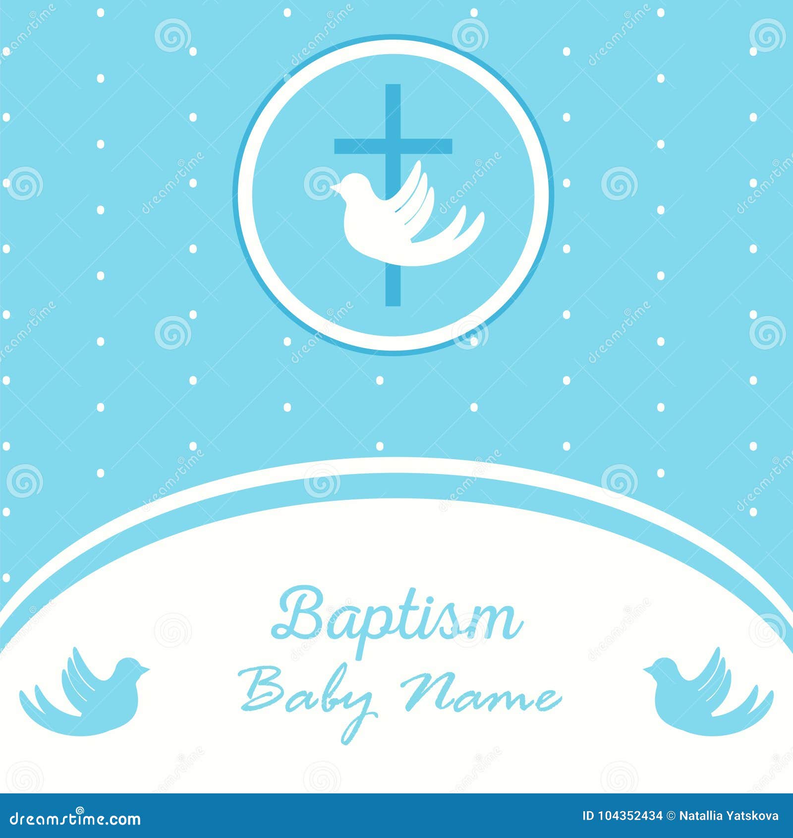 Baptism Invitation Template Stock Vector - Illustration of Inside Blank Christening Invitation Templates