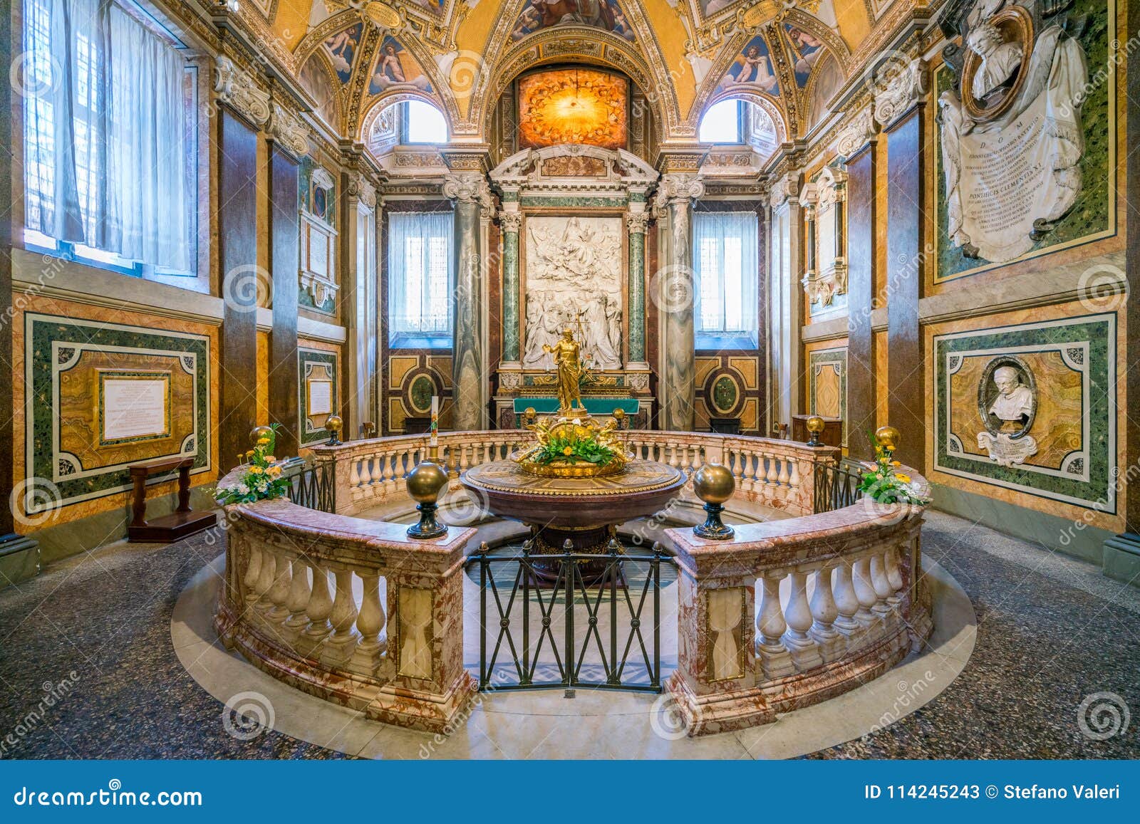 Baptistery in the Basilica of Santa Maria Maggiore in Rome, Italy.  Editorial Stock Photo - Image of clemente, maria: 114245243