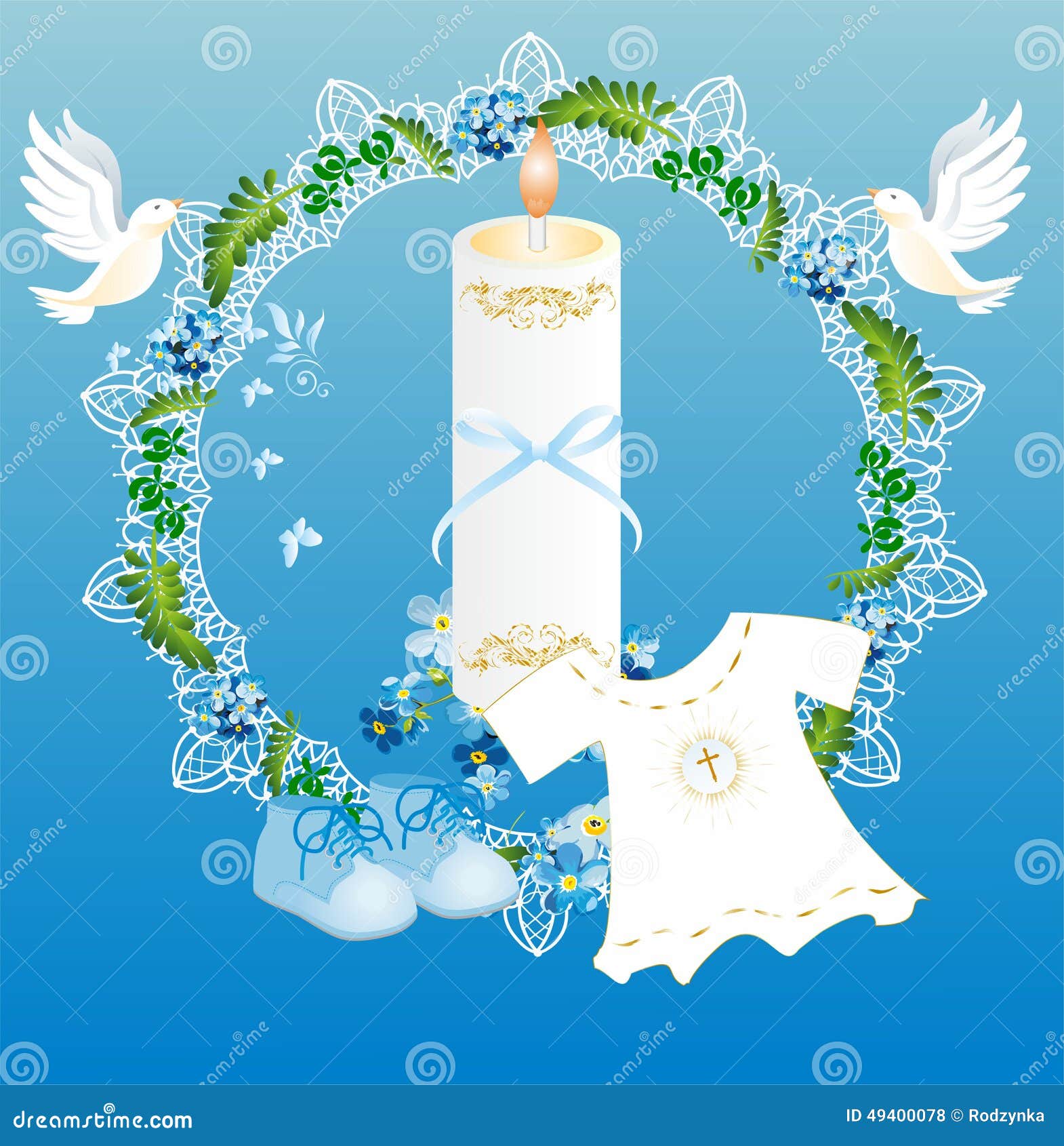 Baptême illustration stock. Illustration du oiseau, église 49400078