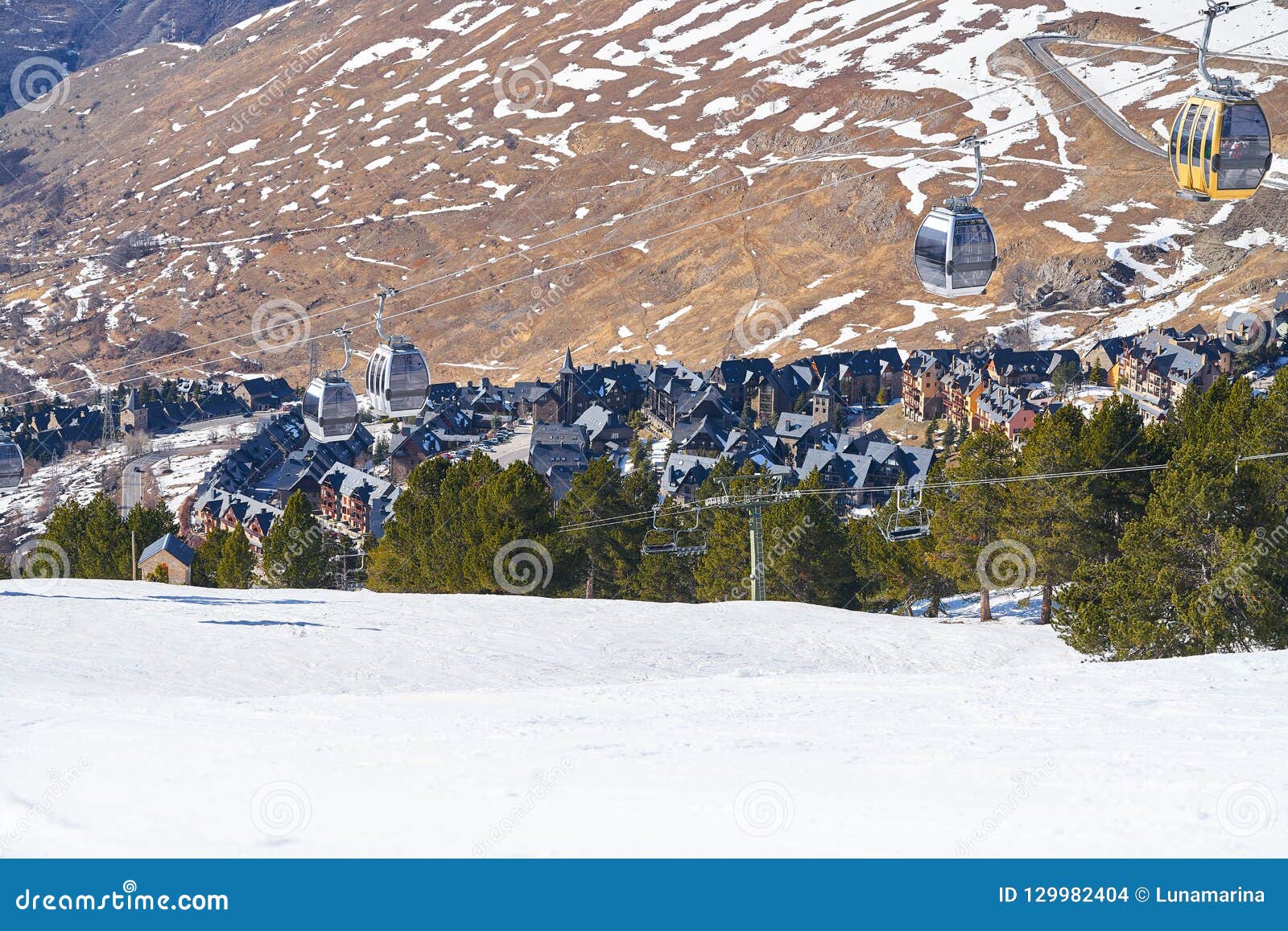 baqueira beret in lerida catalonia ski spot resort in aran valley