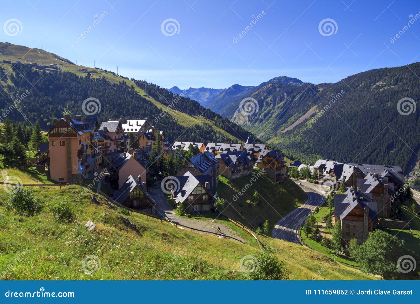 baqueira village in vall d`aran