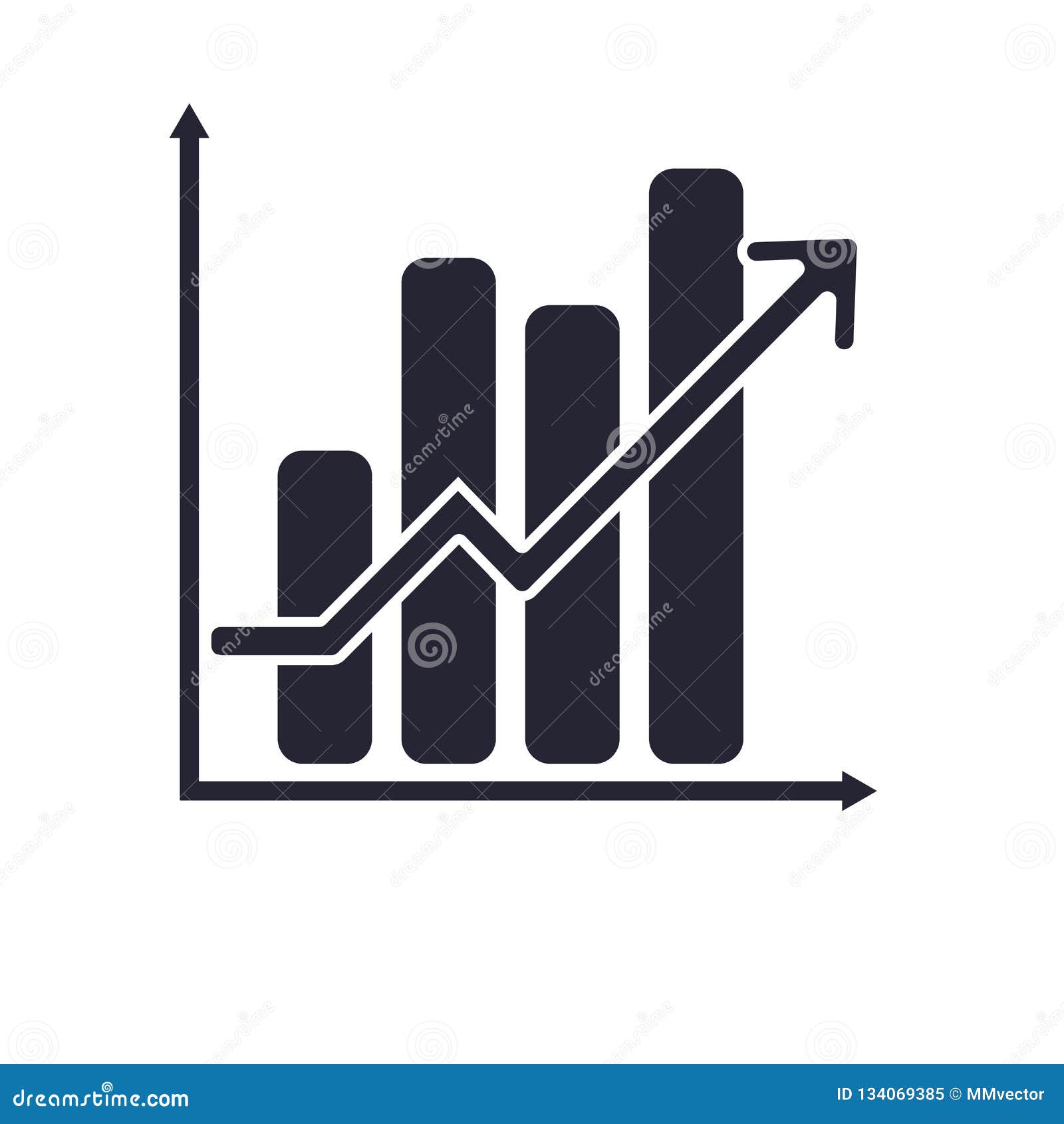 Swoosh Bar Chart Icons stock vector. Illustration of symbol - 30344051