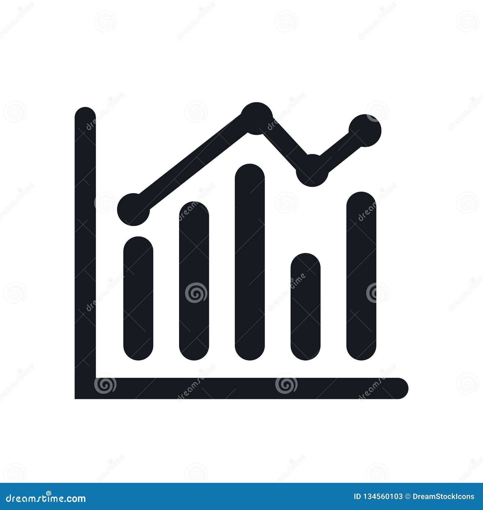 Swoosh Bar Chart Icons stock vector. Illustration of symbol - 30344051